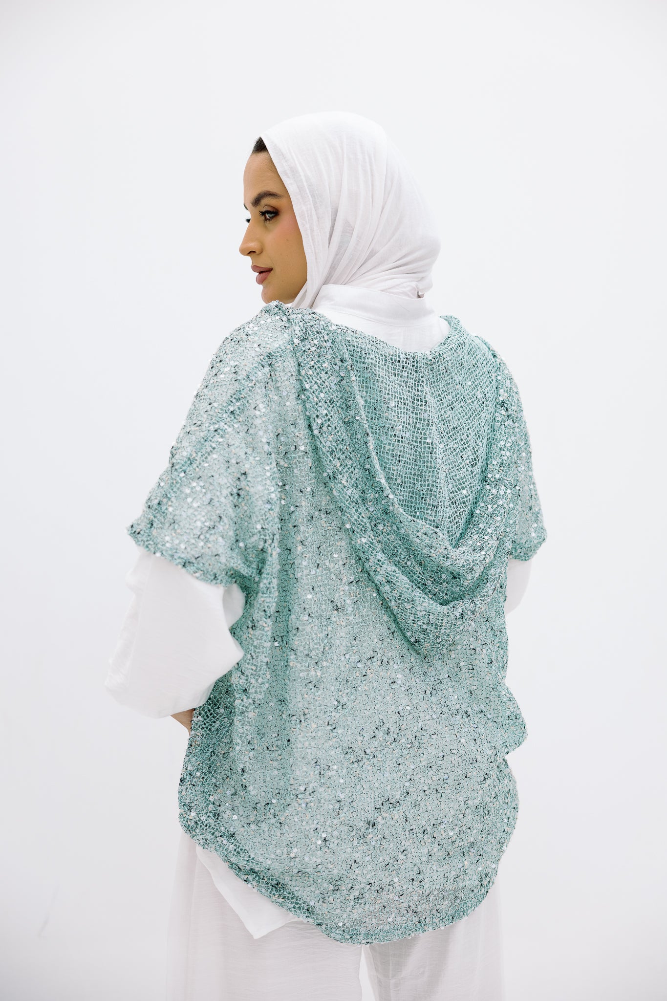 Mesh Aqua Blouse