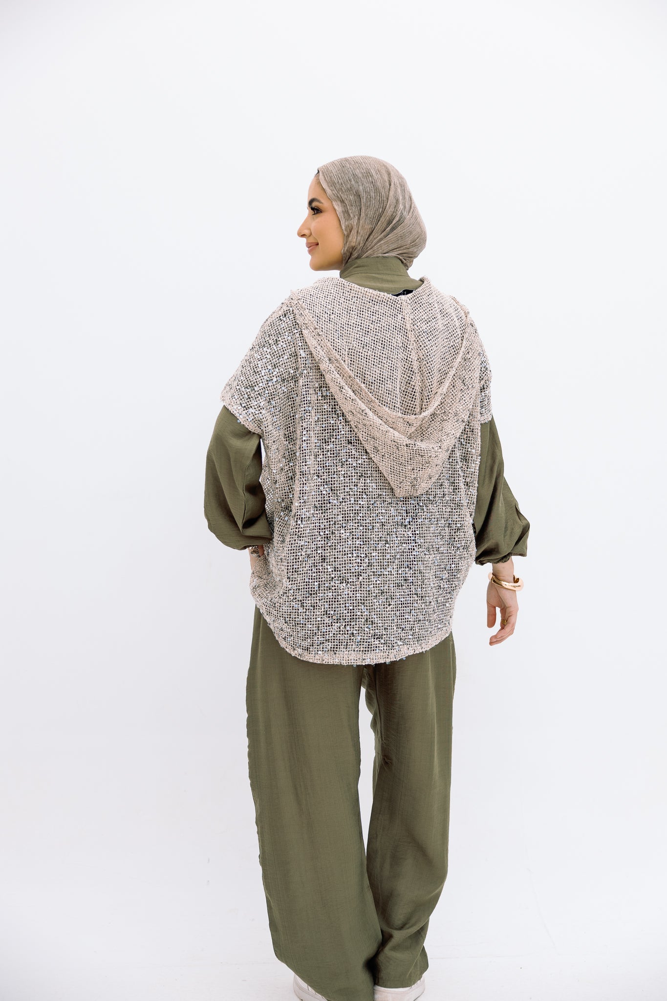 Mesh Beige Blouse