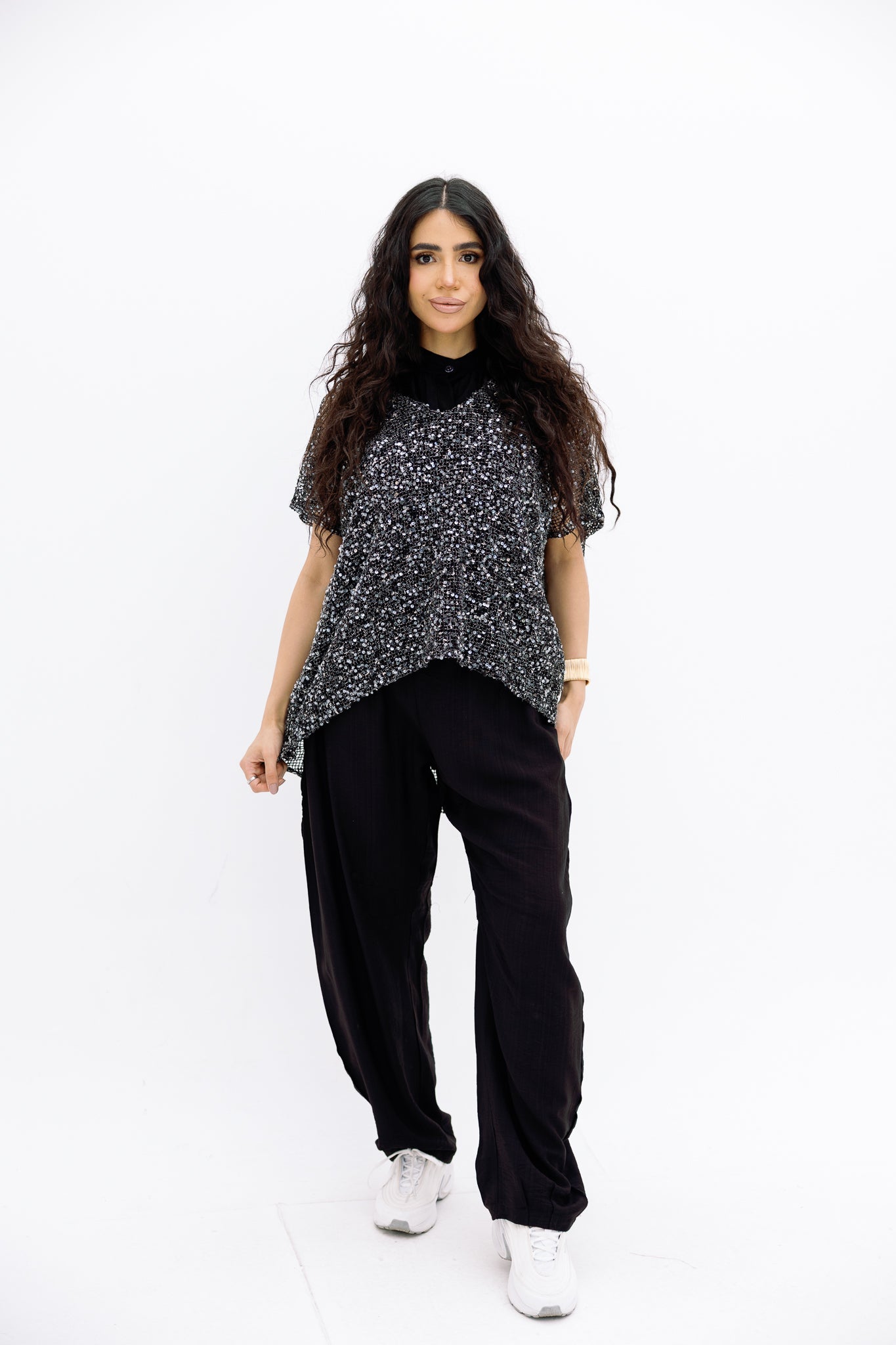 Mesh Black Blouse