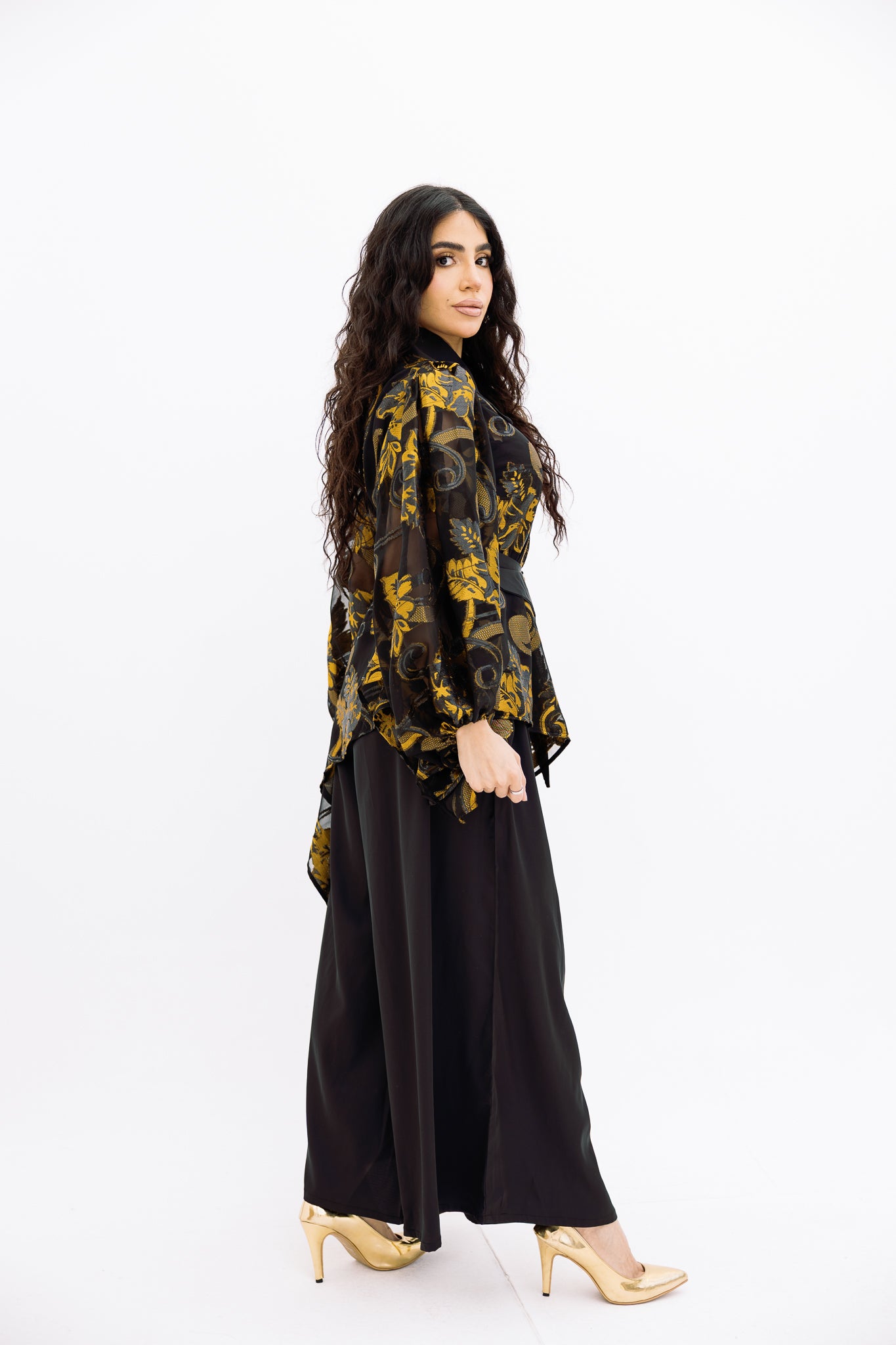 Floral Black Suit