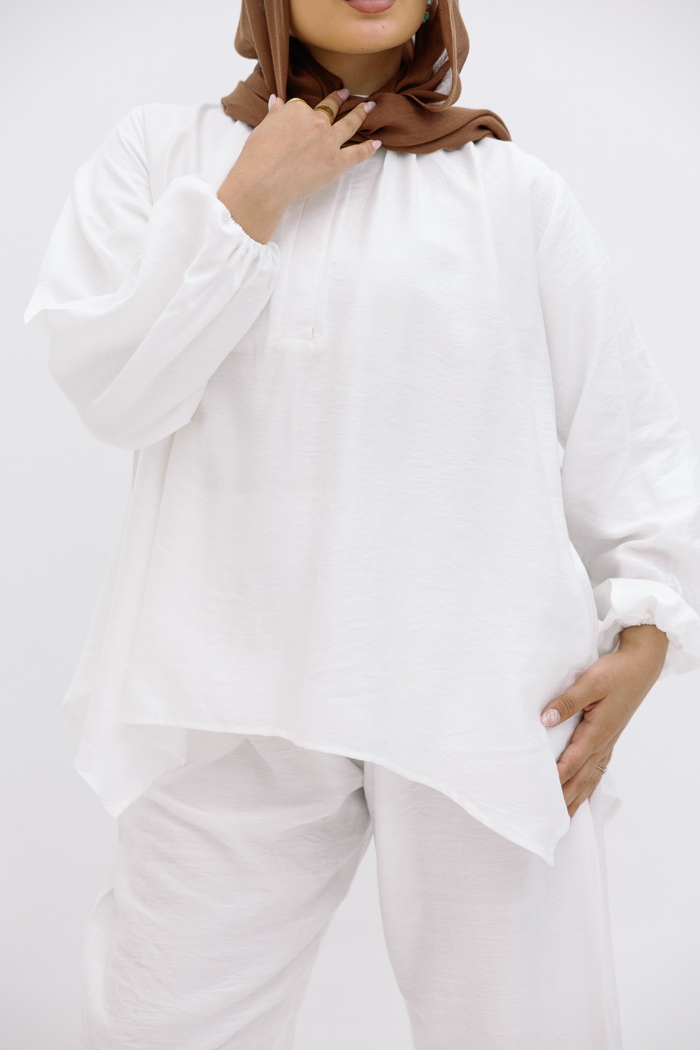 White Basic Blouse