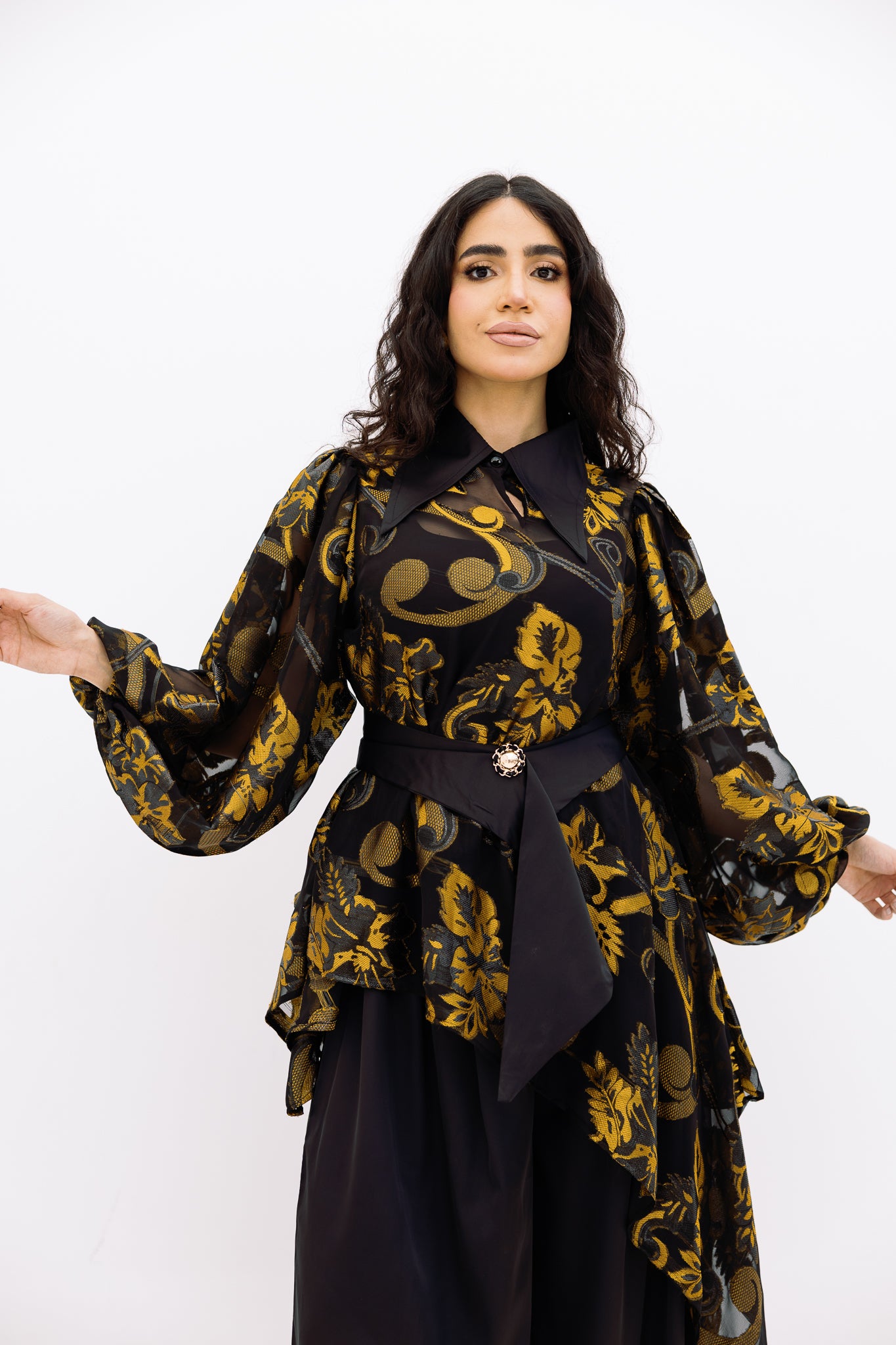 Floral Black Suit