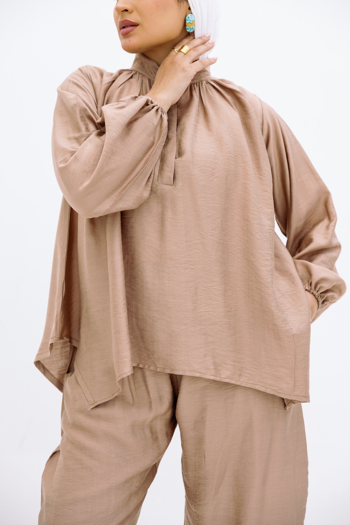 Coffe Basic Blouse