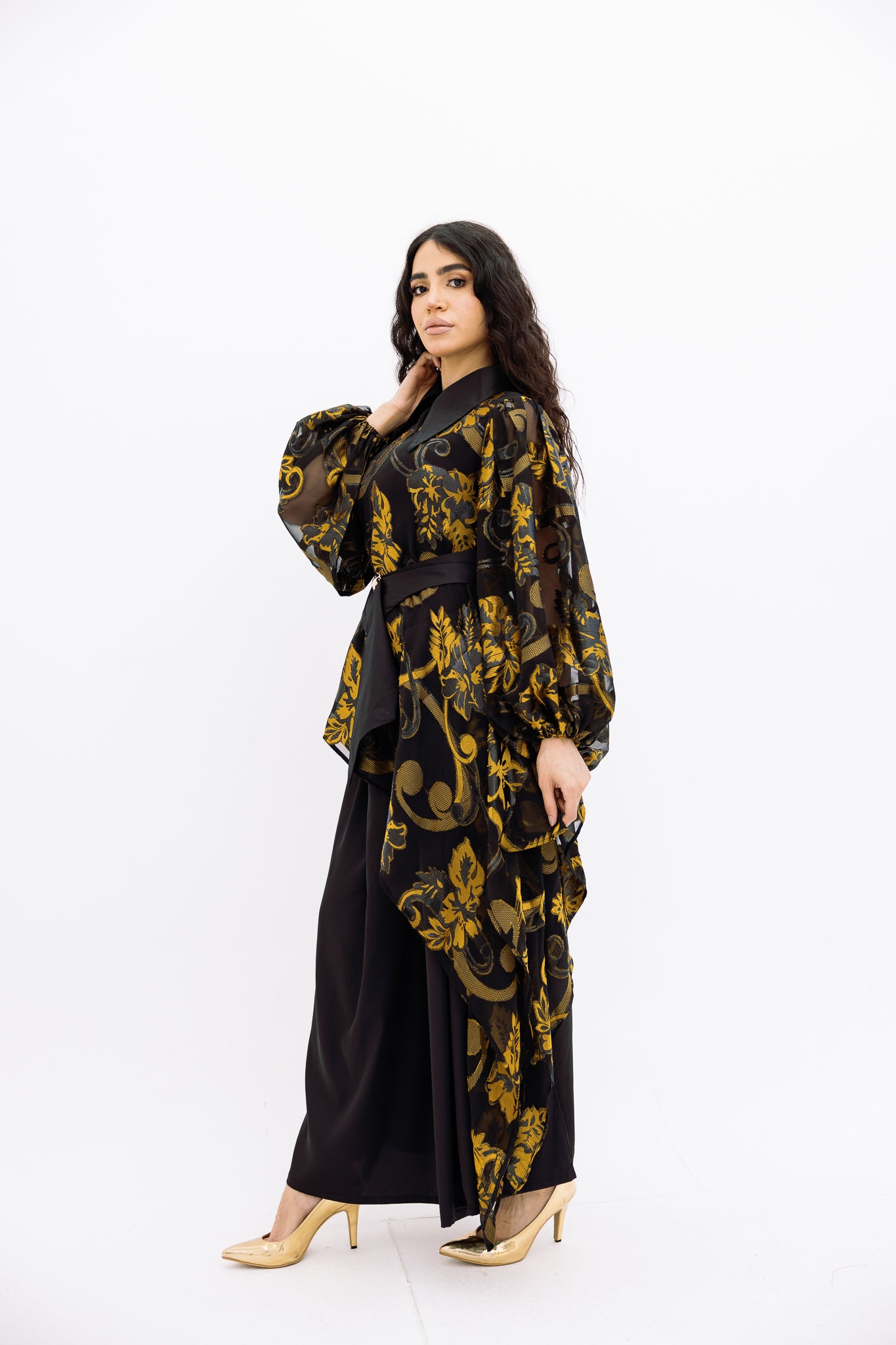 Floral Black Suit