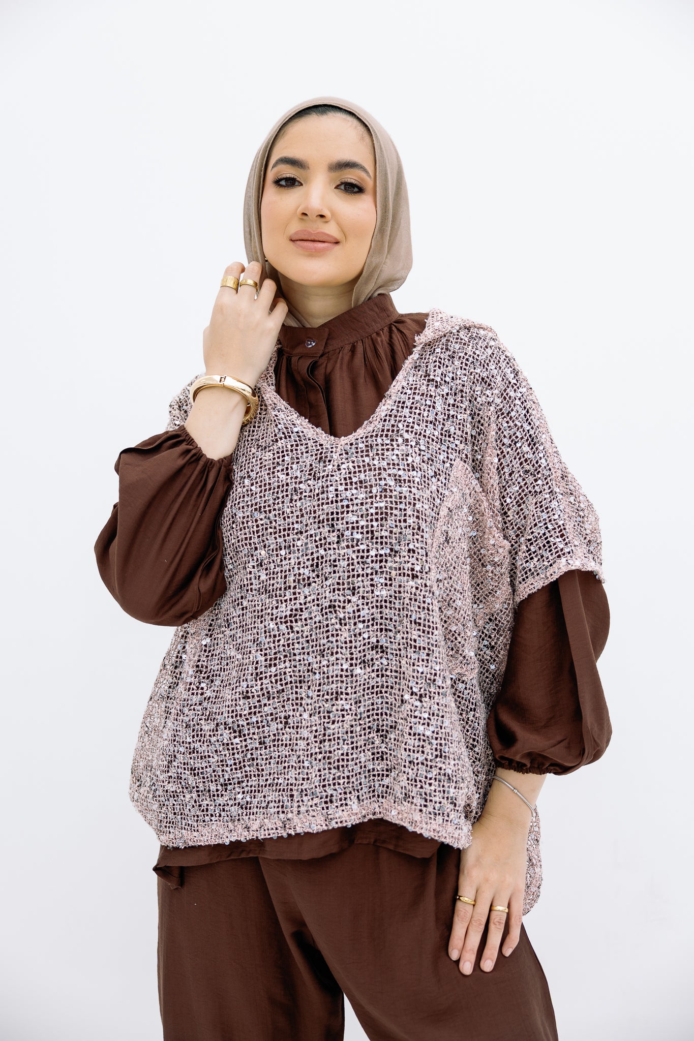 Mesh Rose Blouse