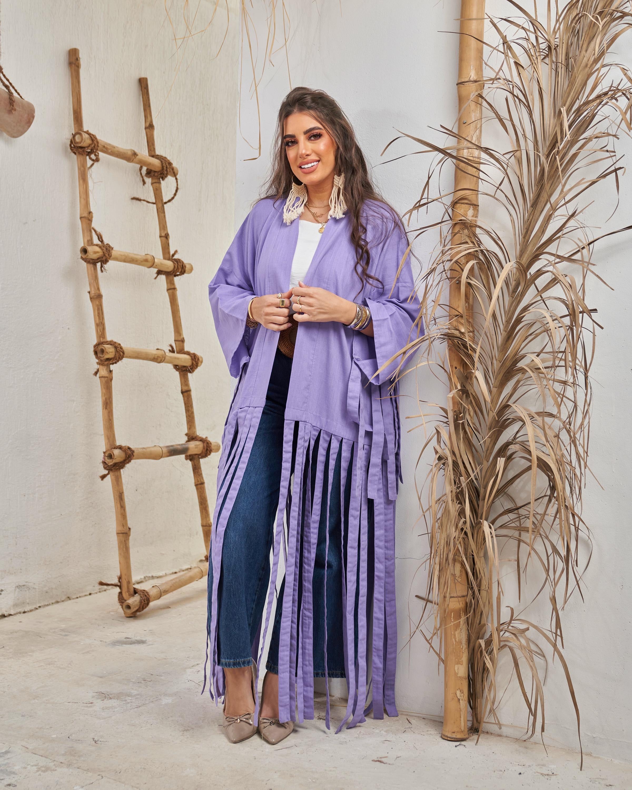Light Purple Fluffy Cardigan