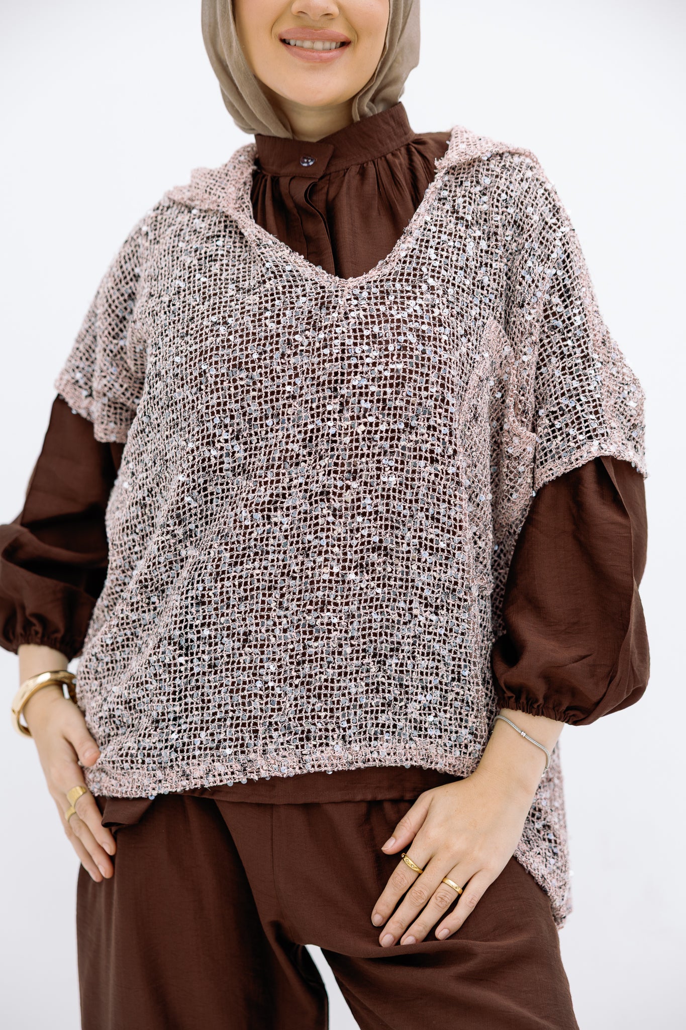 Mesh Rose Blouse