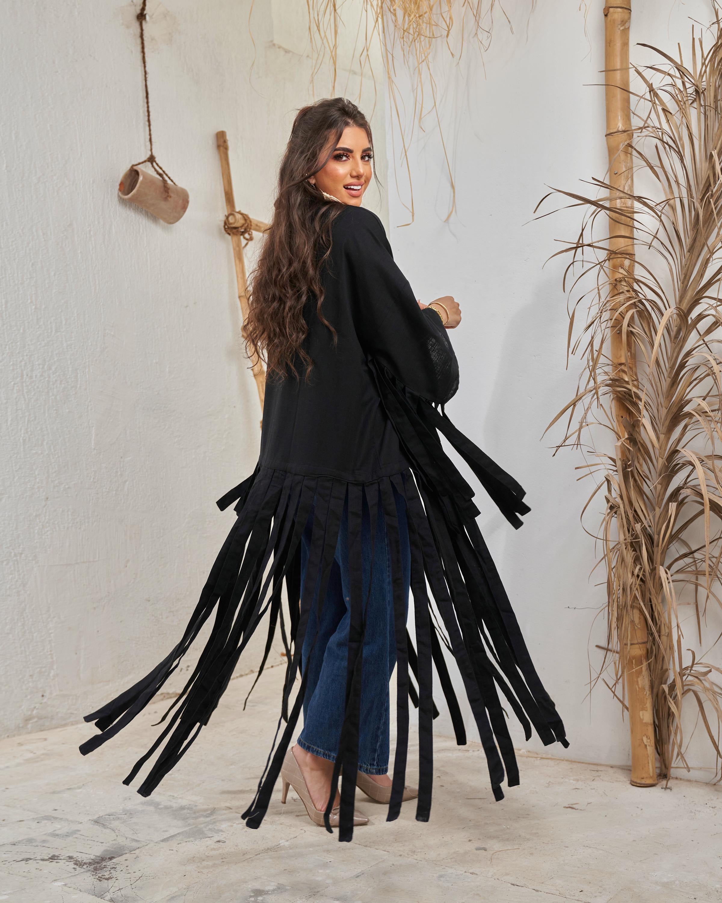 Black Fluffy Cardigan
