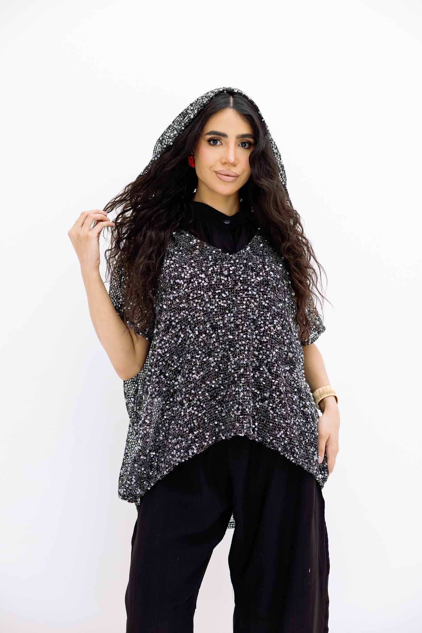 Mesh Black Blouse