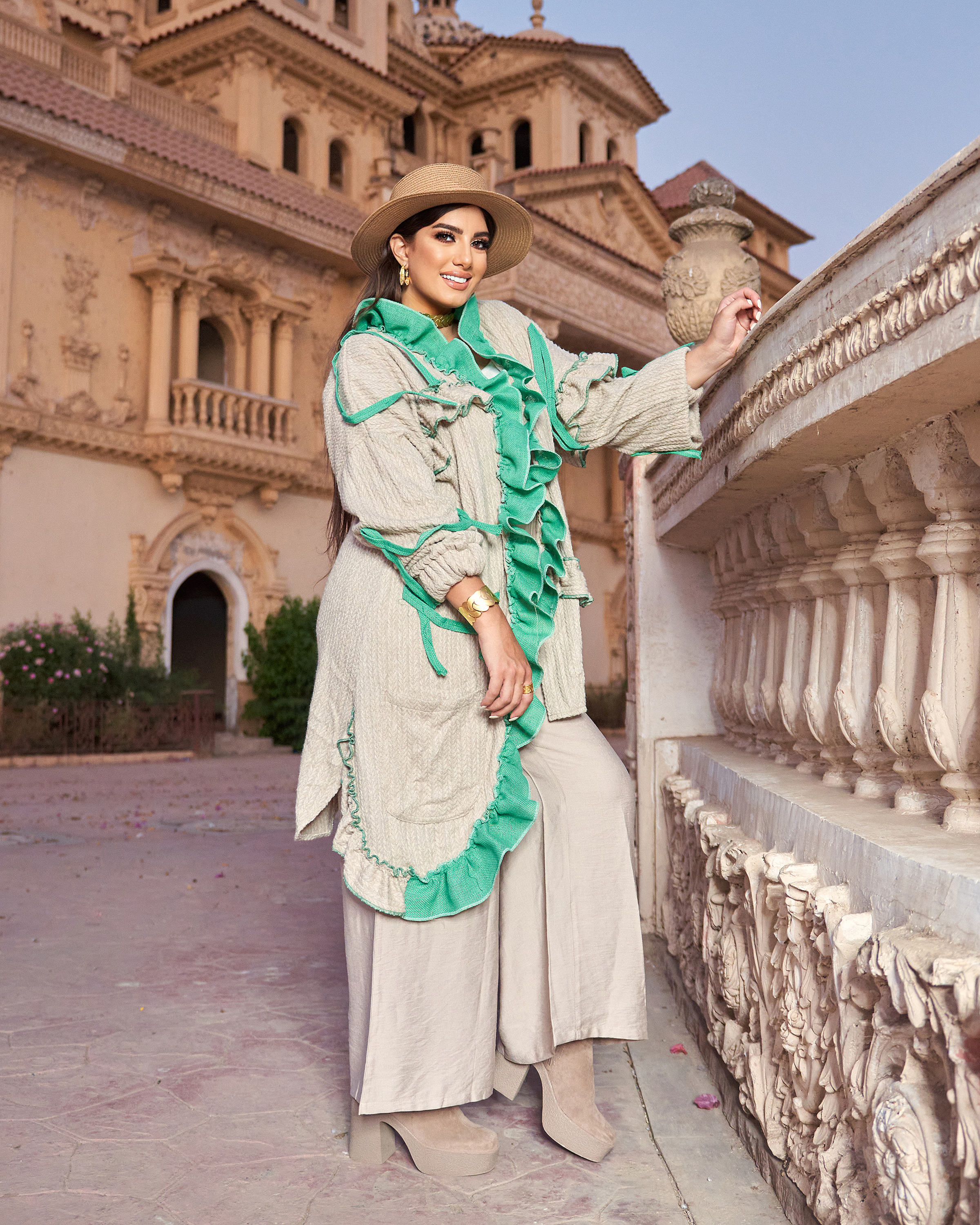 Pop mint winter cardigan