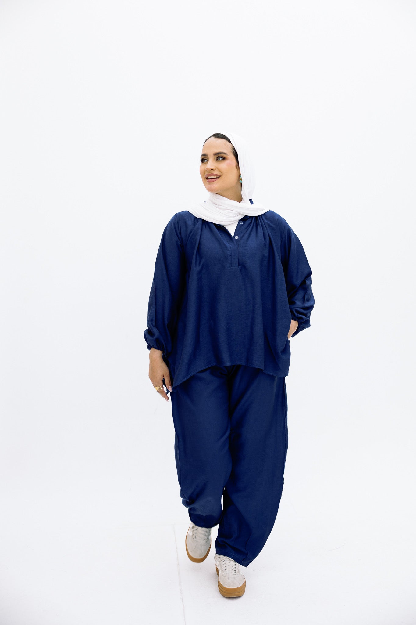 Navy Blue Basic Blouse