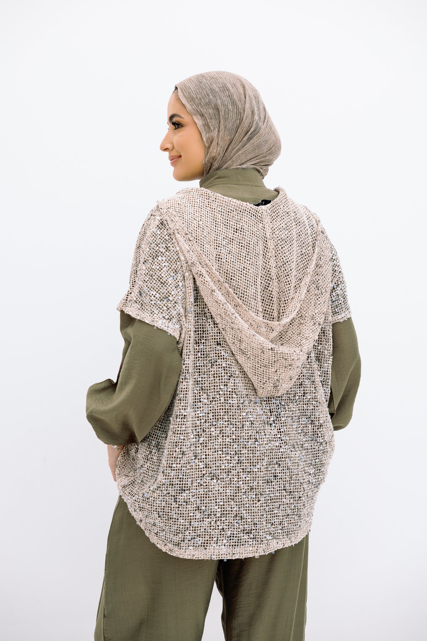 Mesh Beige Blouse