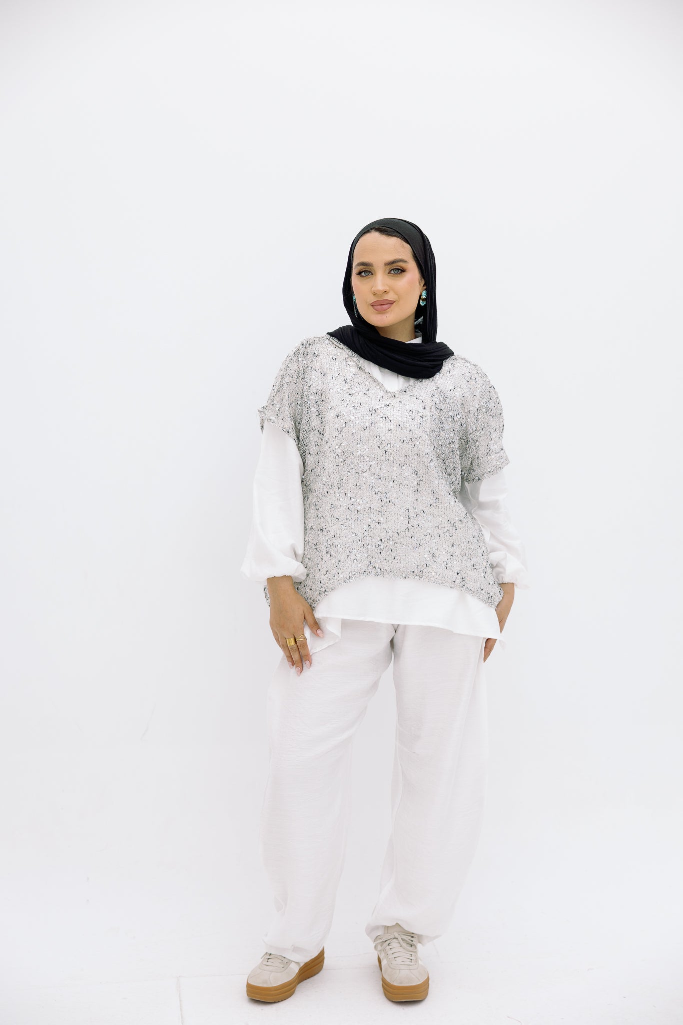 Mesh Silver Blouse