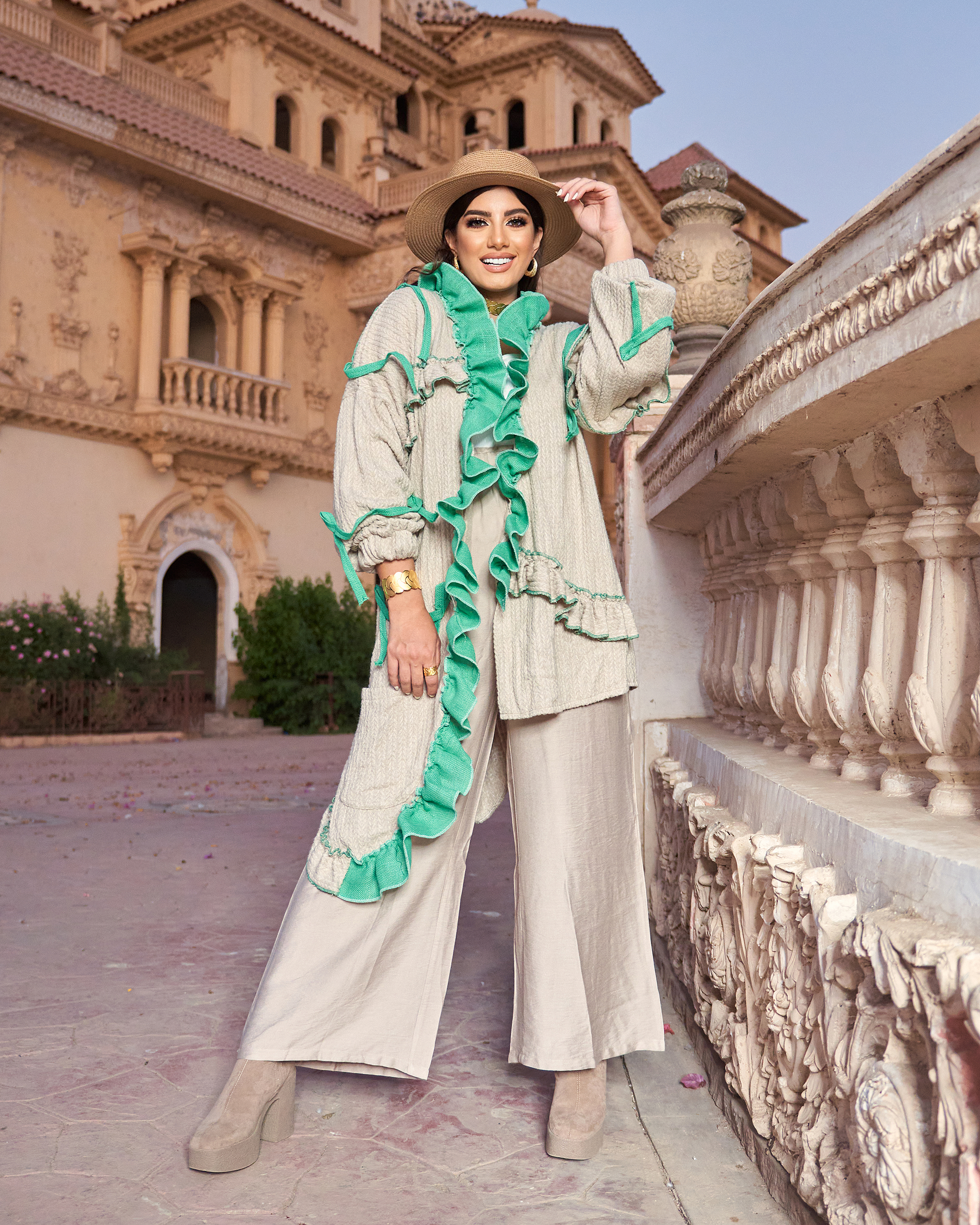 Pop mint winter cardigan