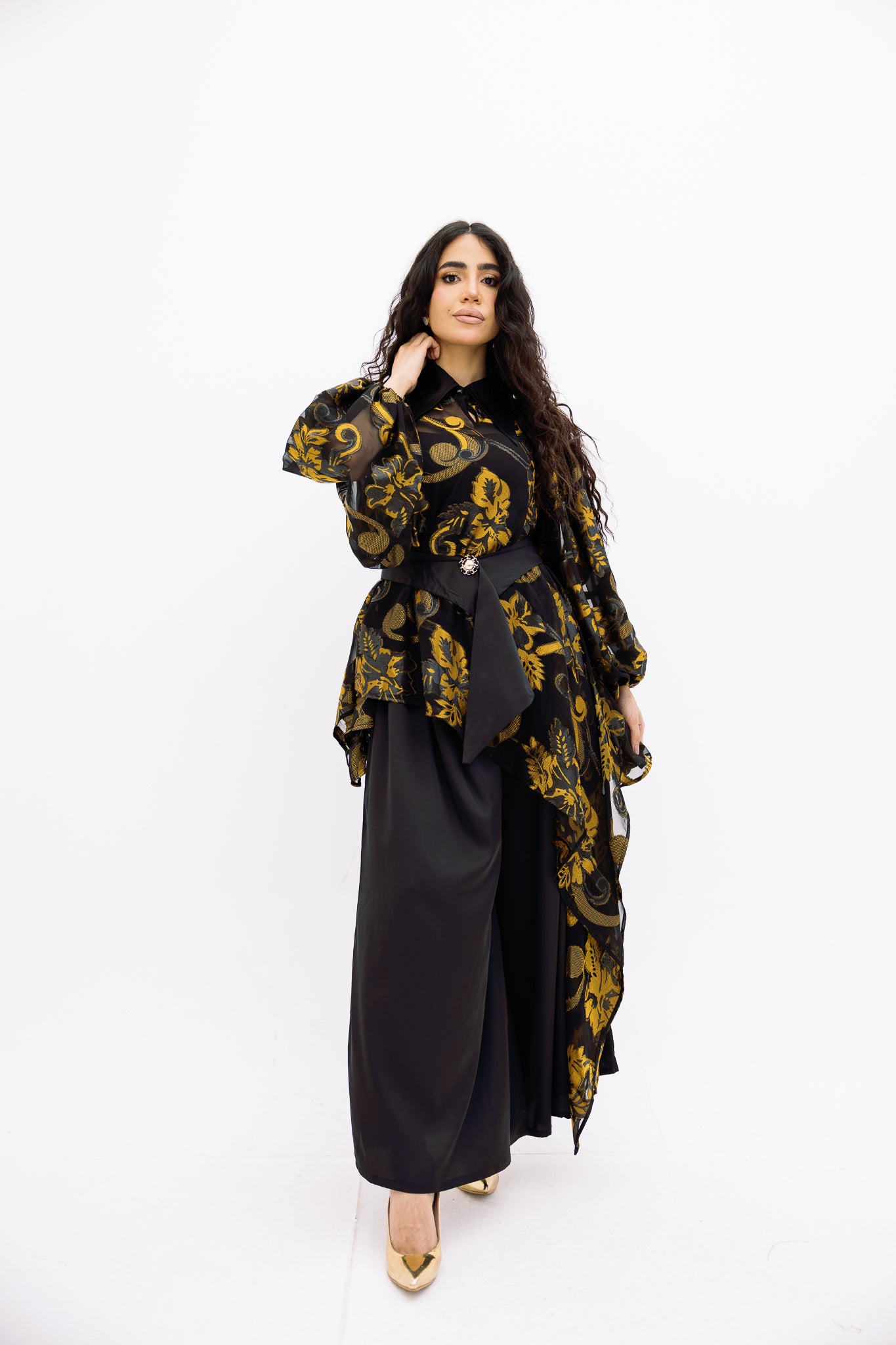 Floral Black Suit