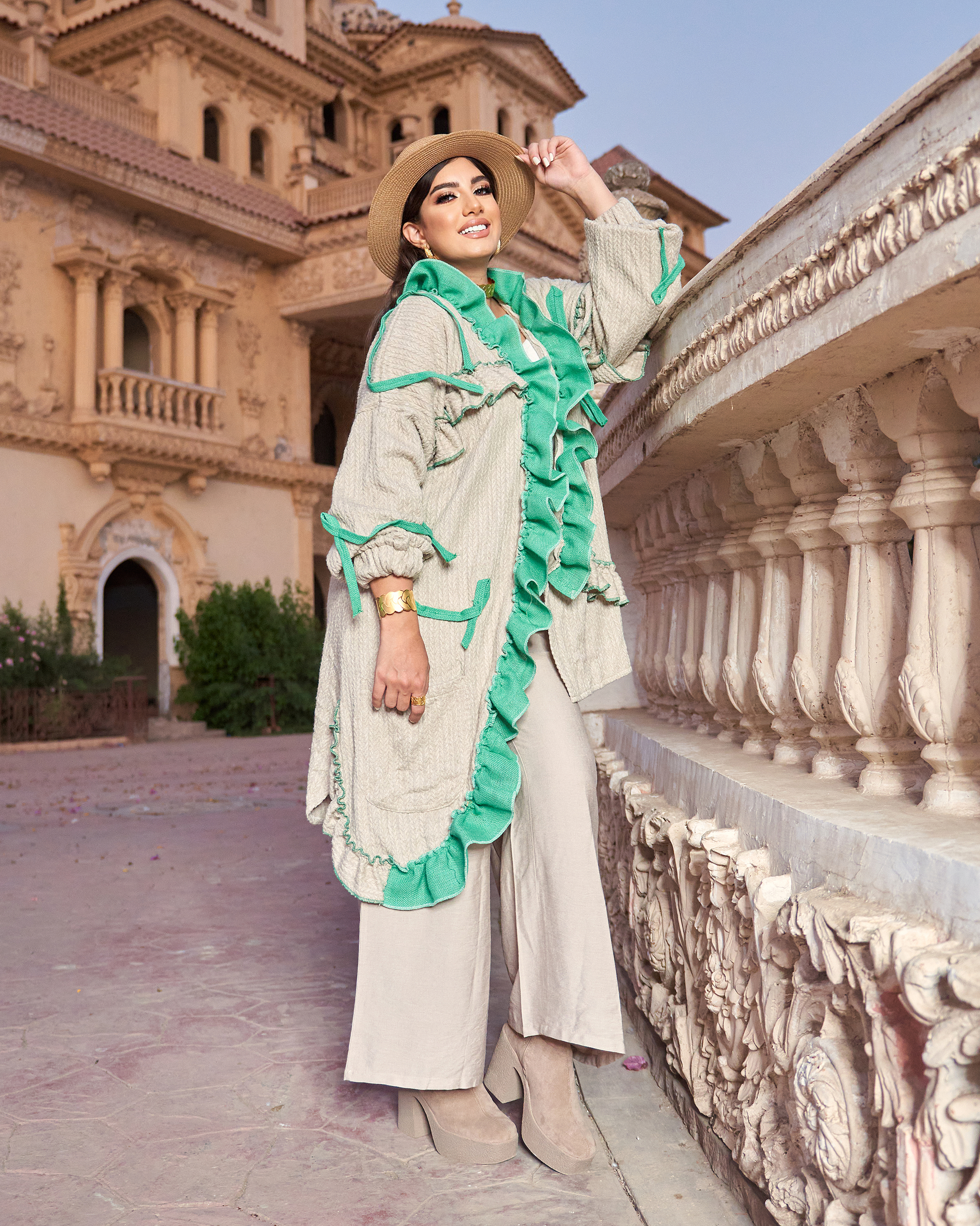 Pop mint winter cardigan