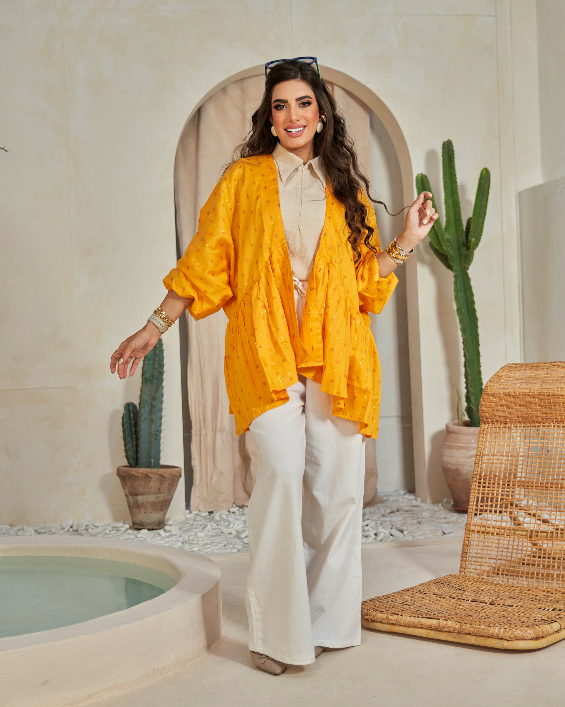 Mustard Yellow Ruffles cardigan