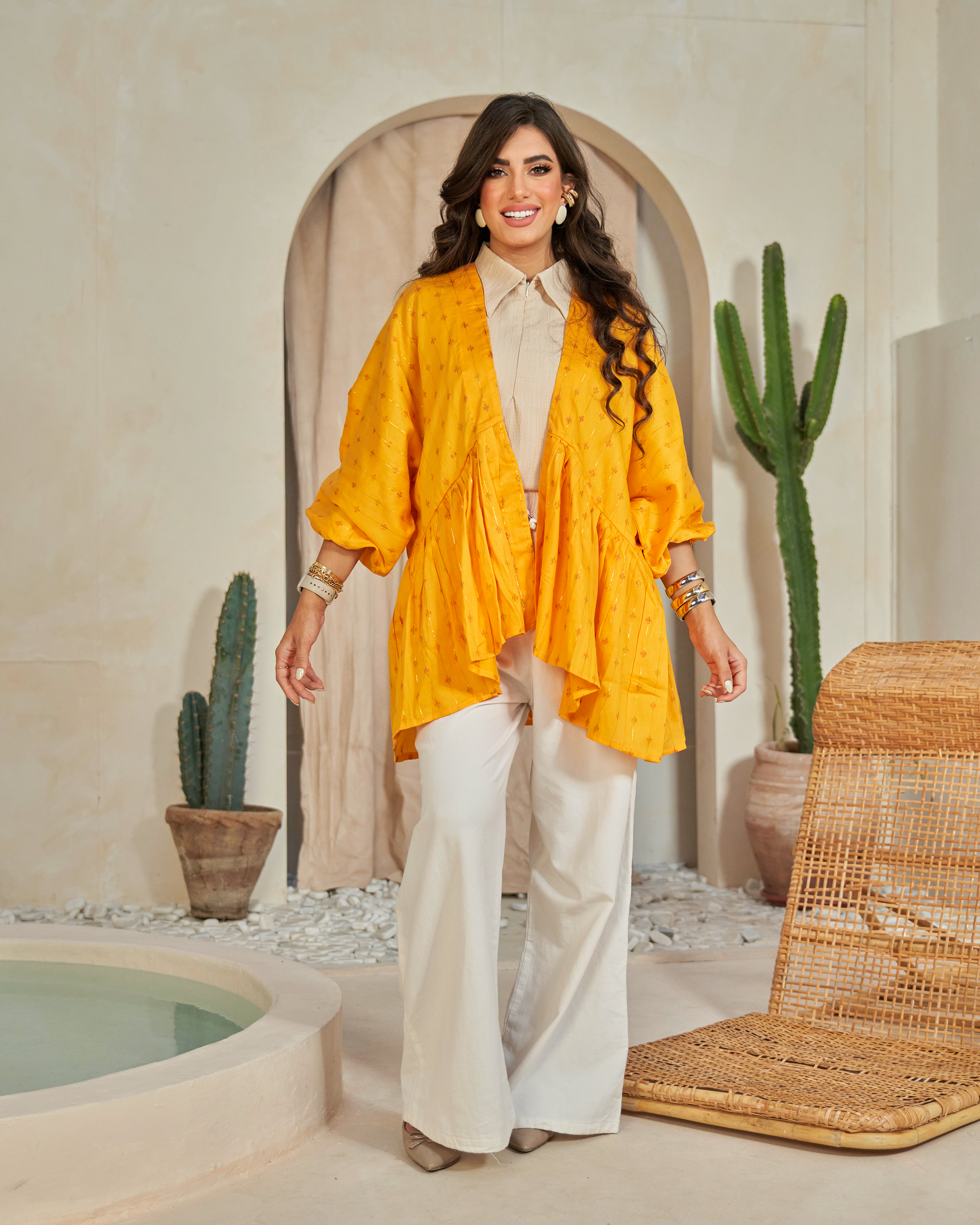 Mustard Yellow Ruffles cardigan