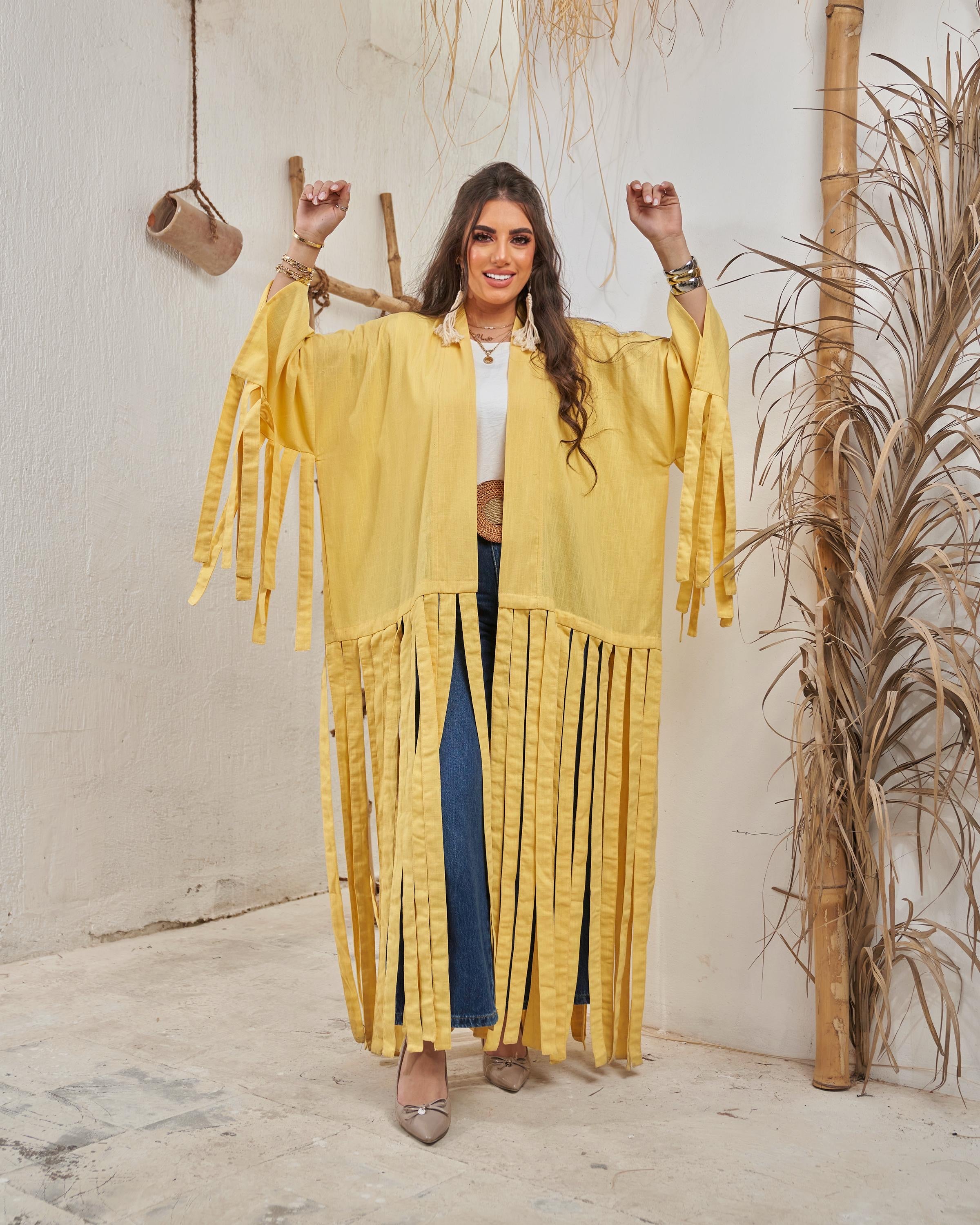 Yellow Fluffy Cardigan