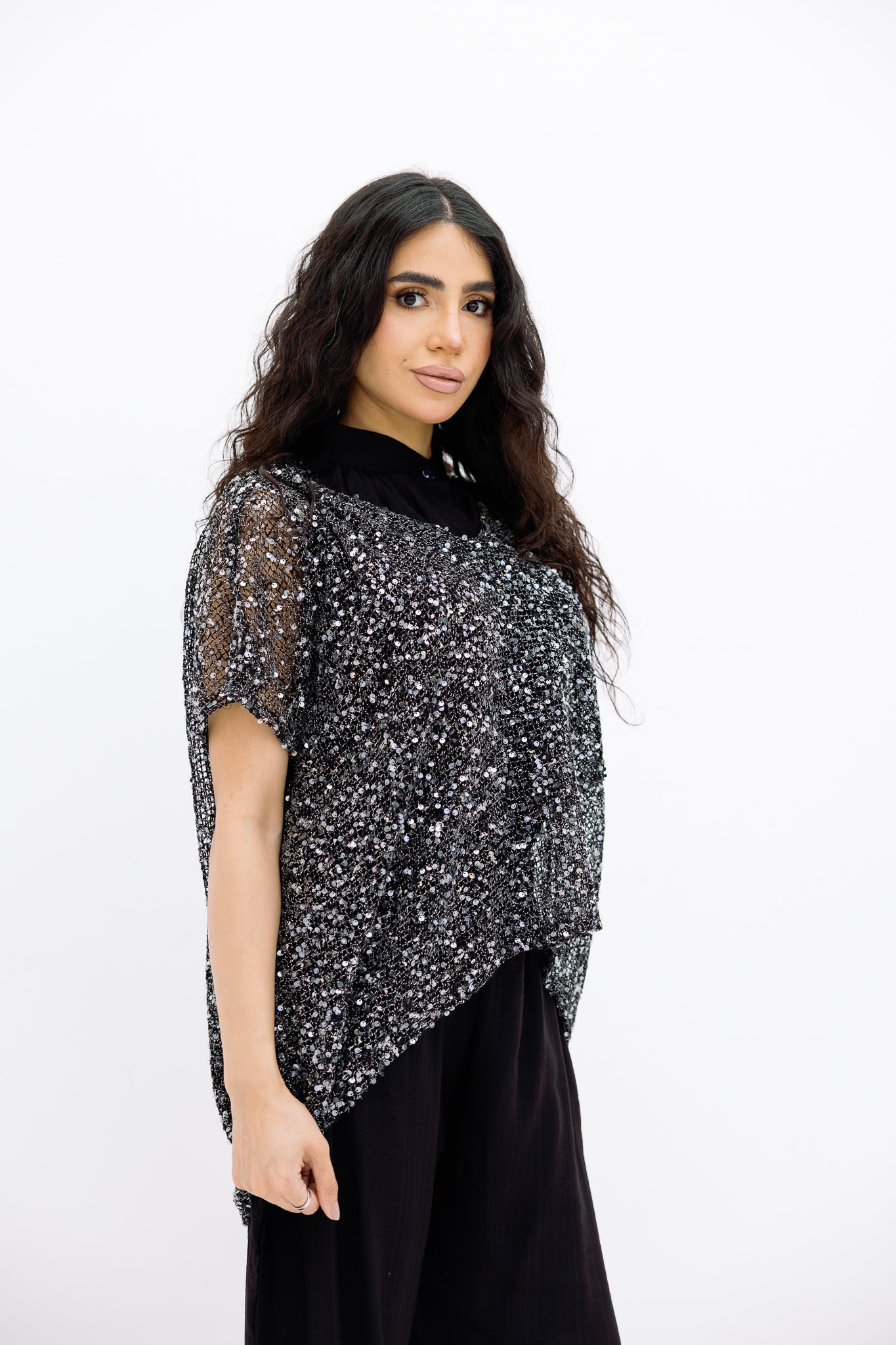 Mesh Black Blouse