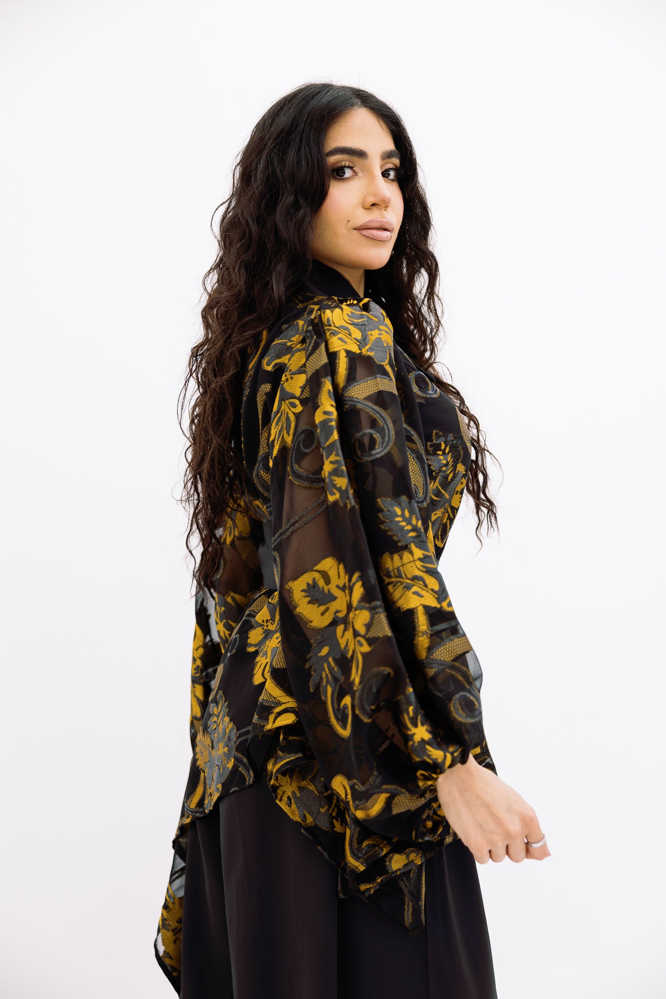 Floral Black Suit