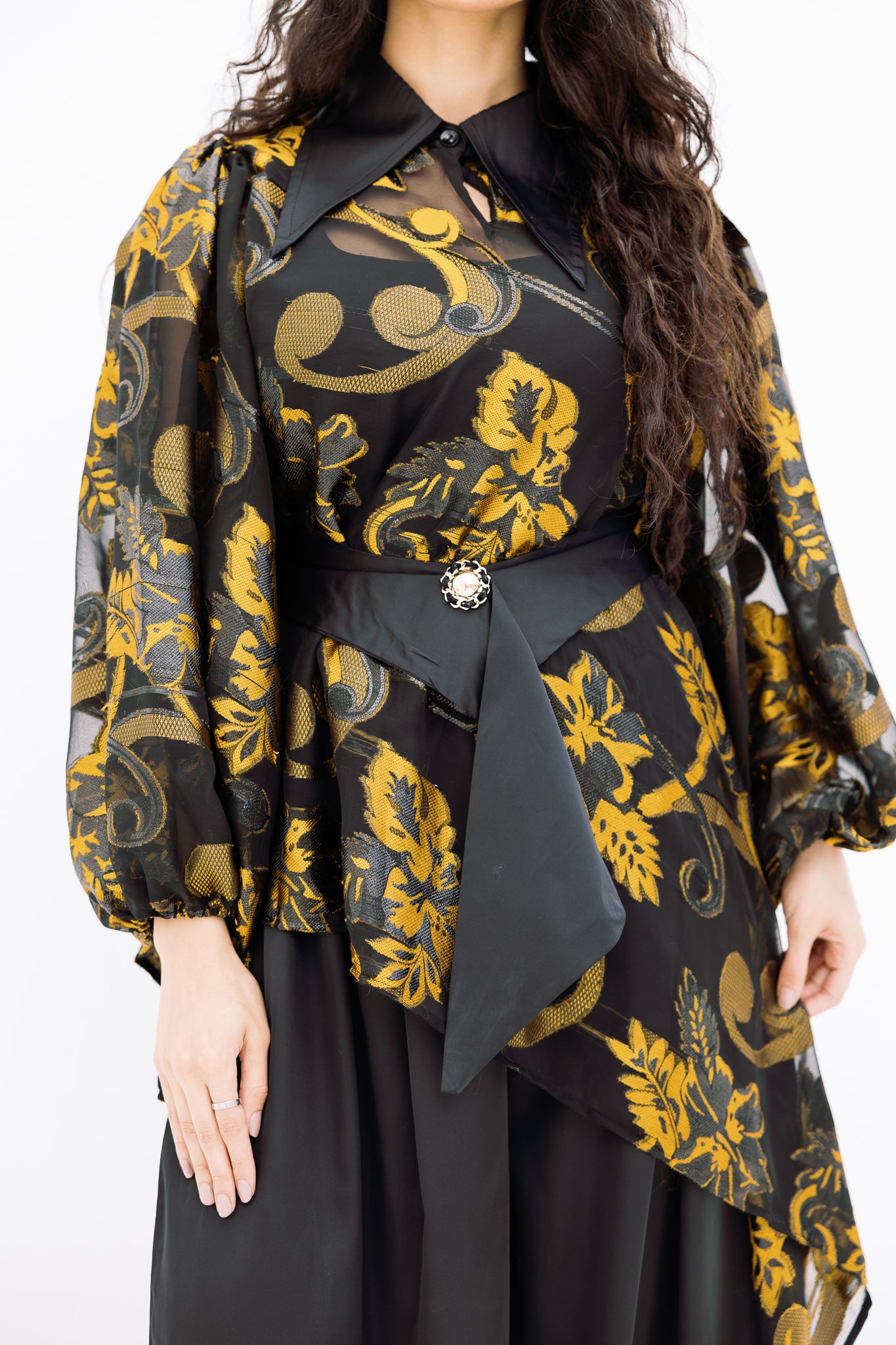 Floral Black Suit