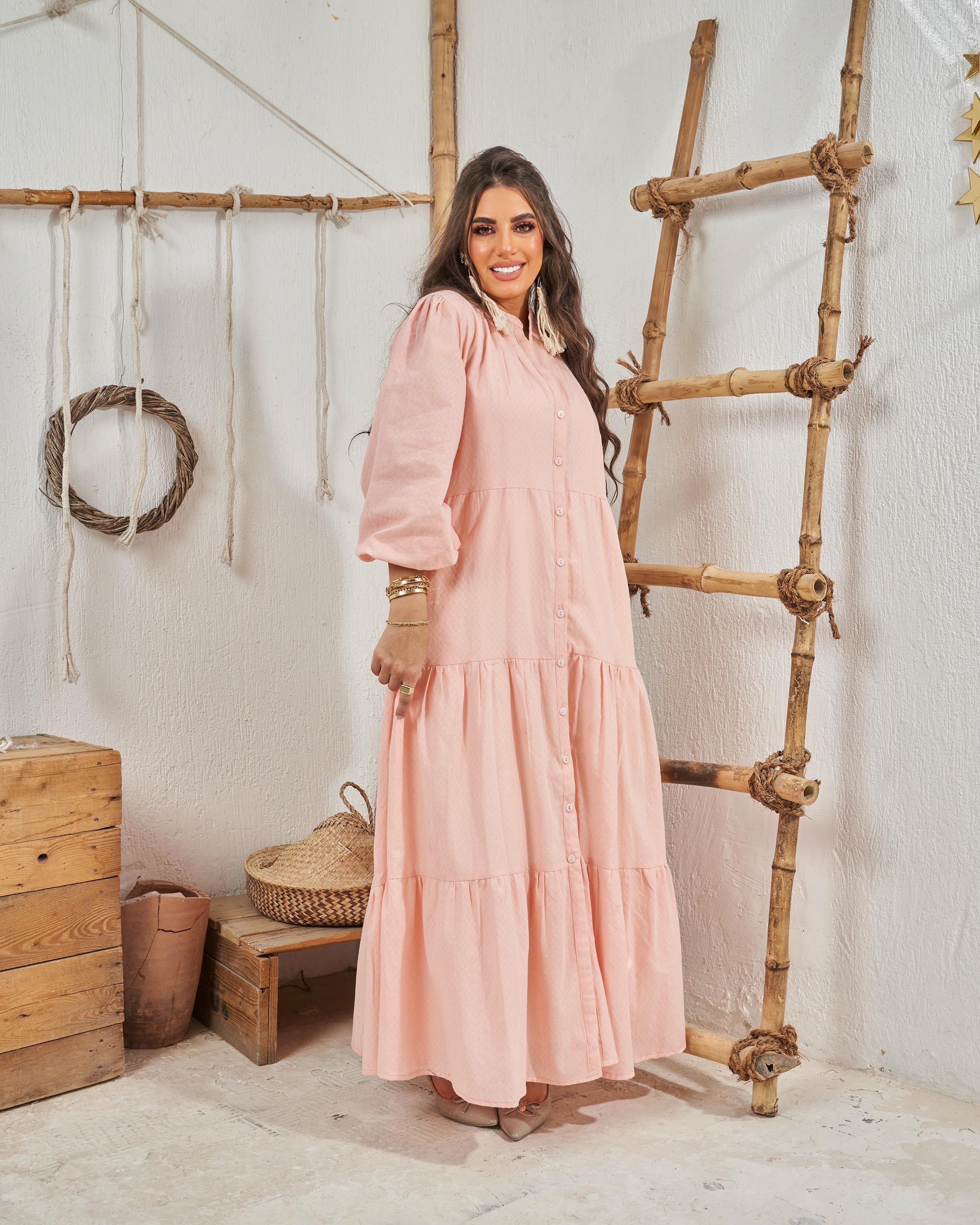 Rose Powder Basic Dress