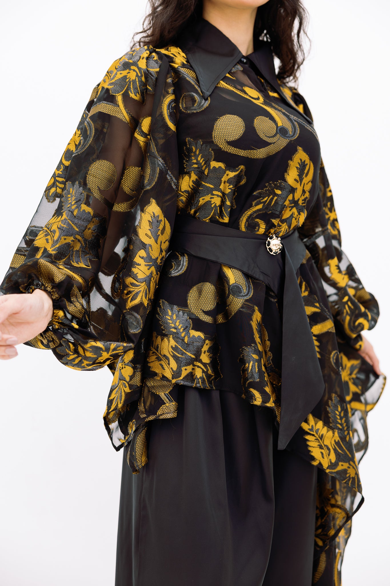 Floral Black Suit