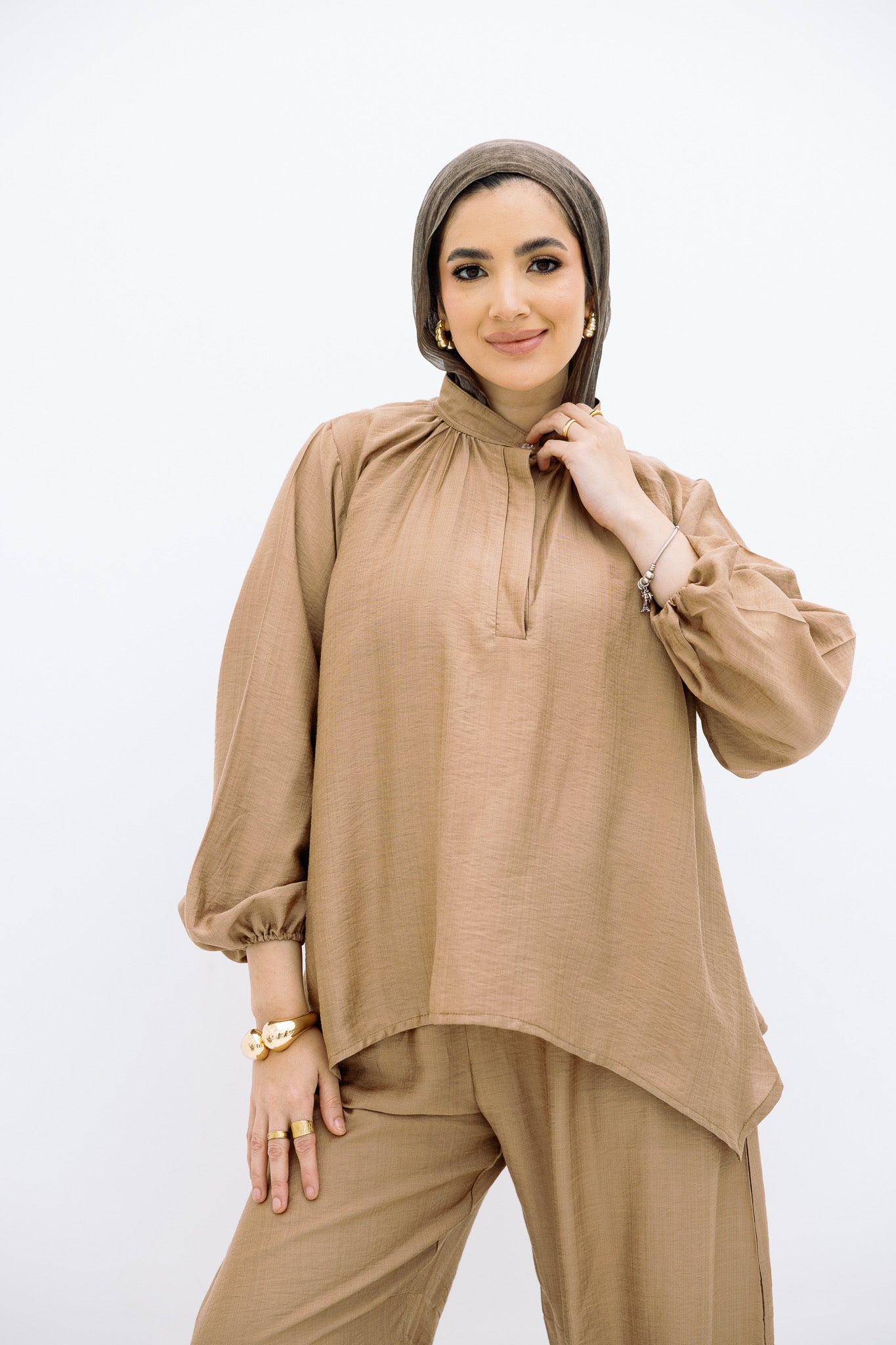 Beige Basic Blouse