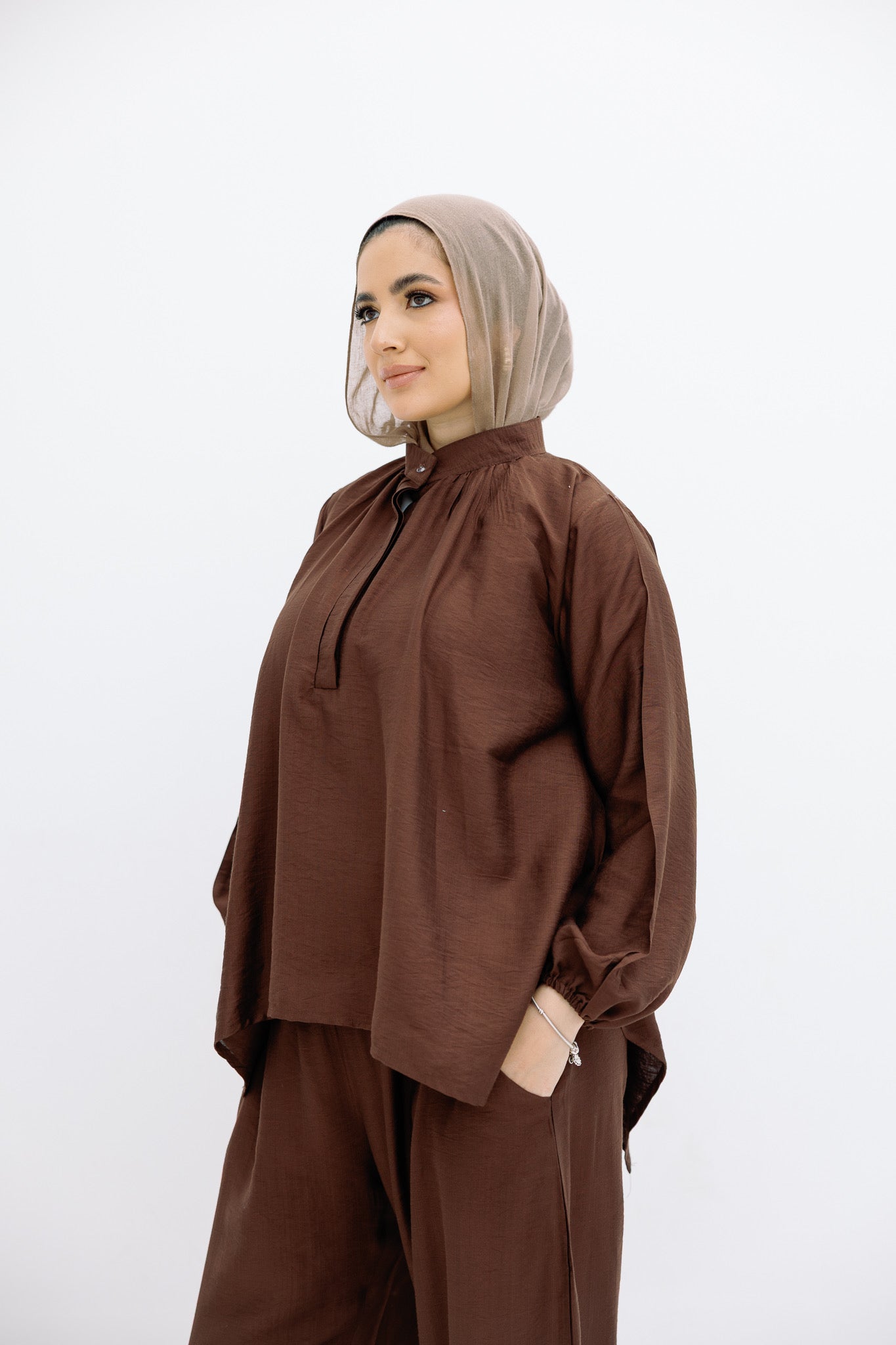 Brown Basic Blouse