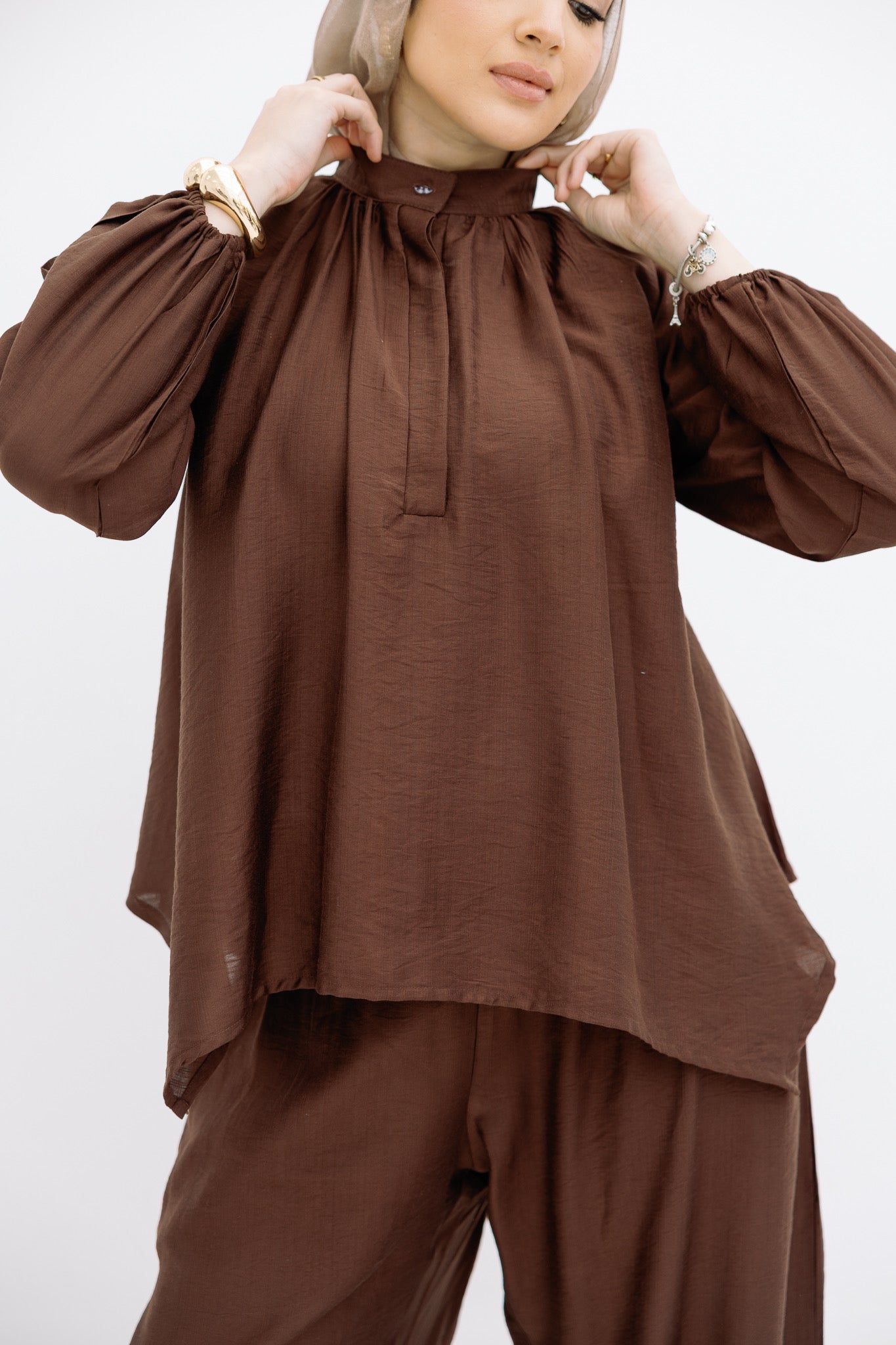 Brown Basic Blouse