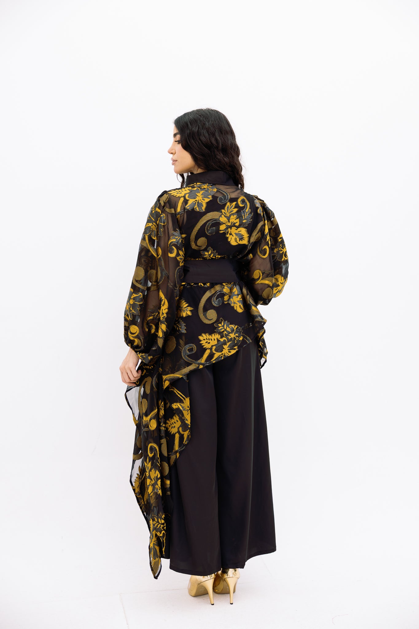 Floral Black Suit