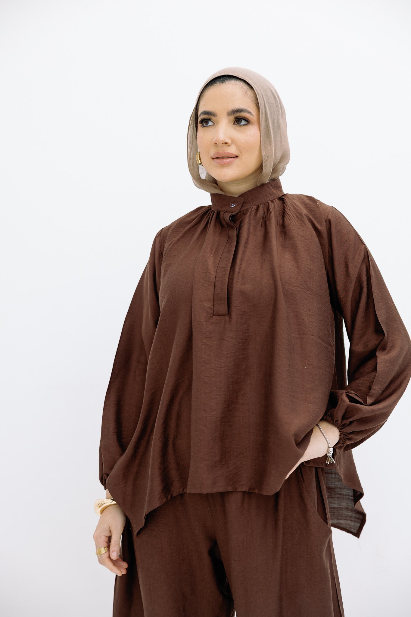 Brown Basic Blouse