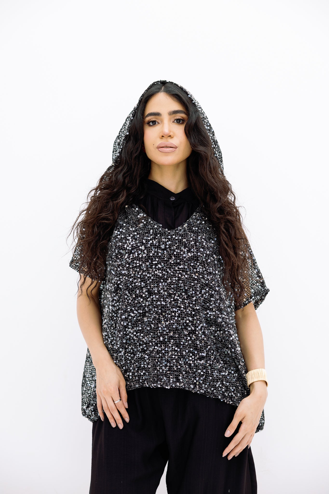 Mesh Black Blouse
