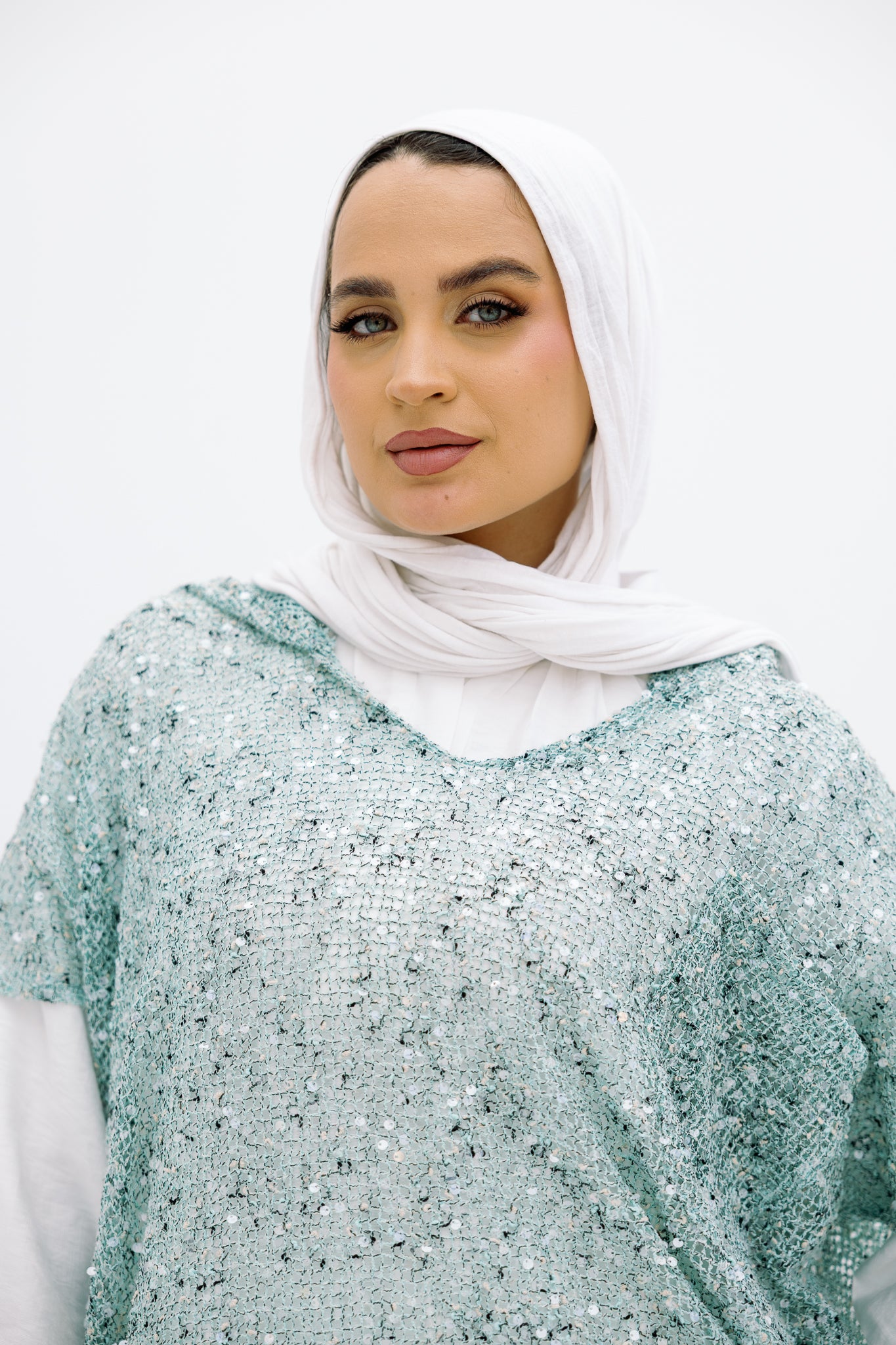 Mesh Aqua Blouse