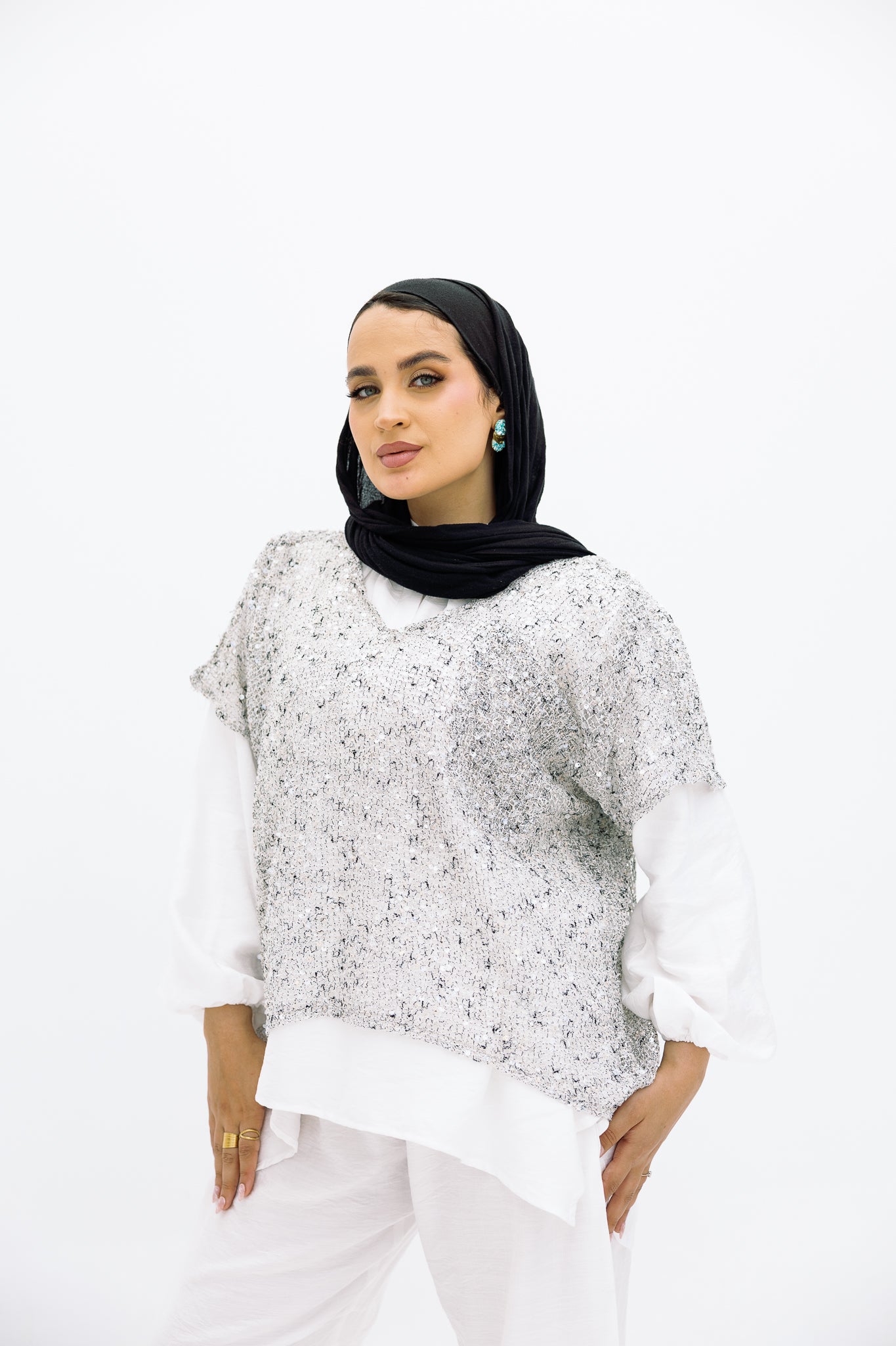 Mesh Silver Blouse