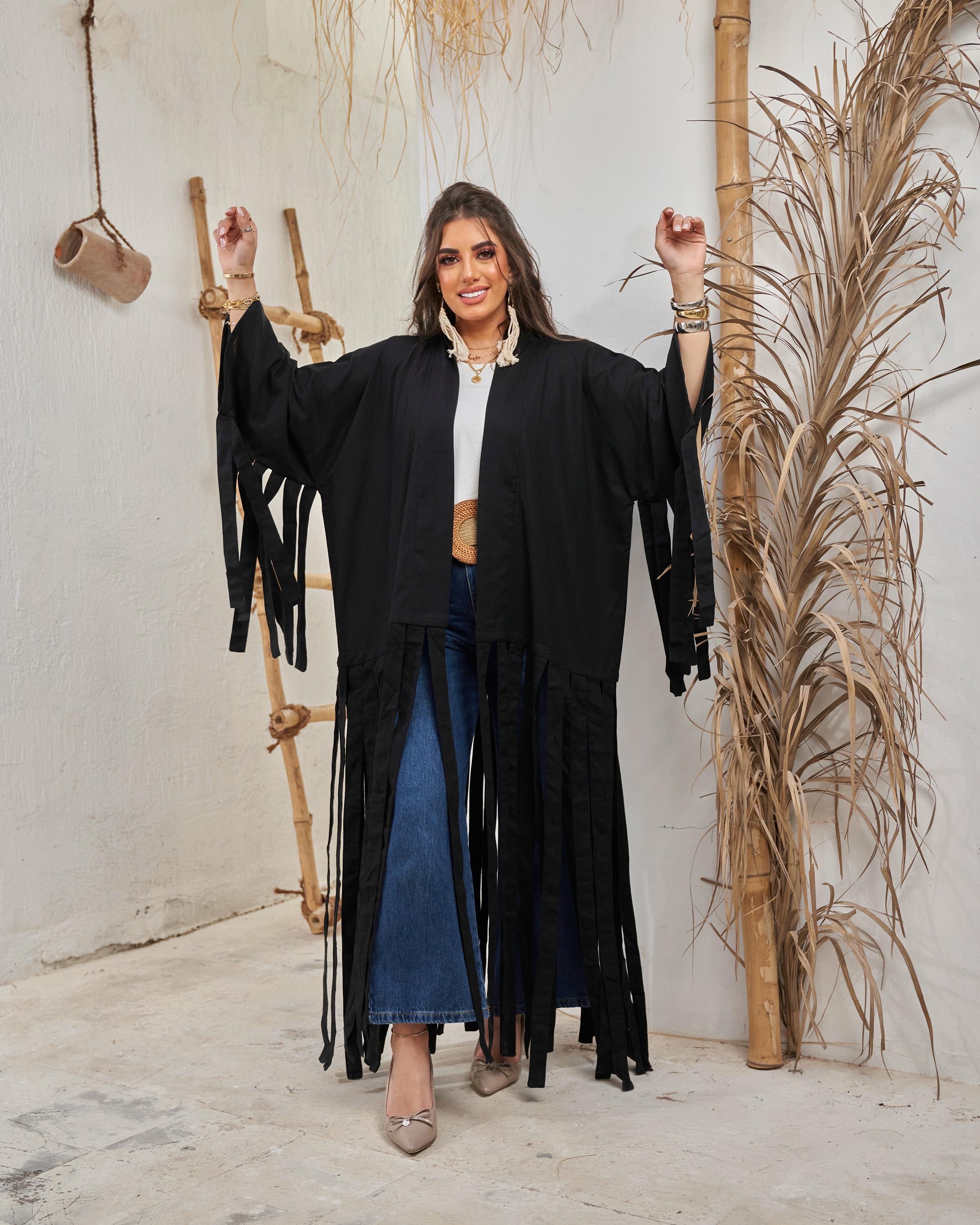 Black Fluffy Cardigan