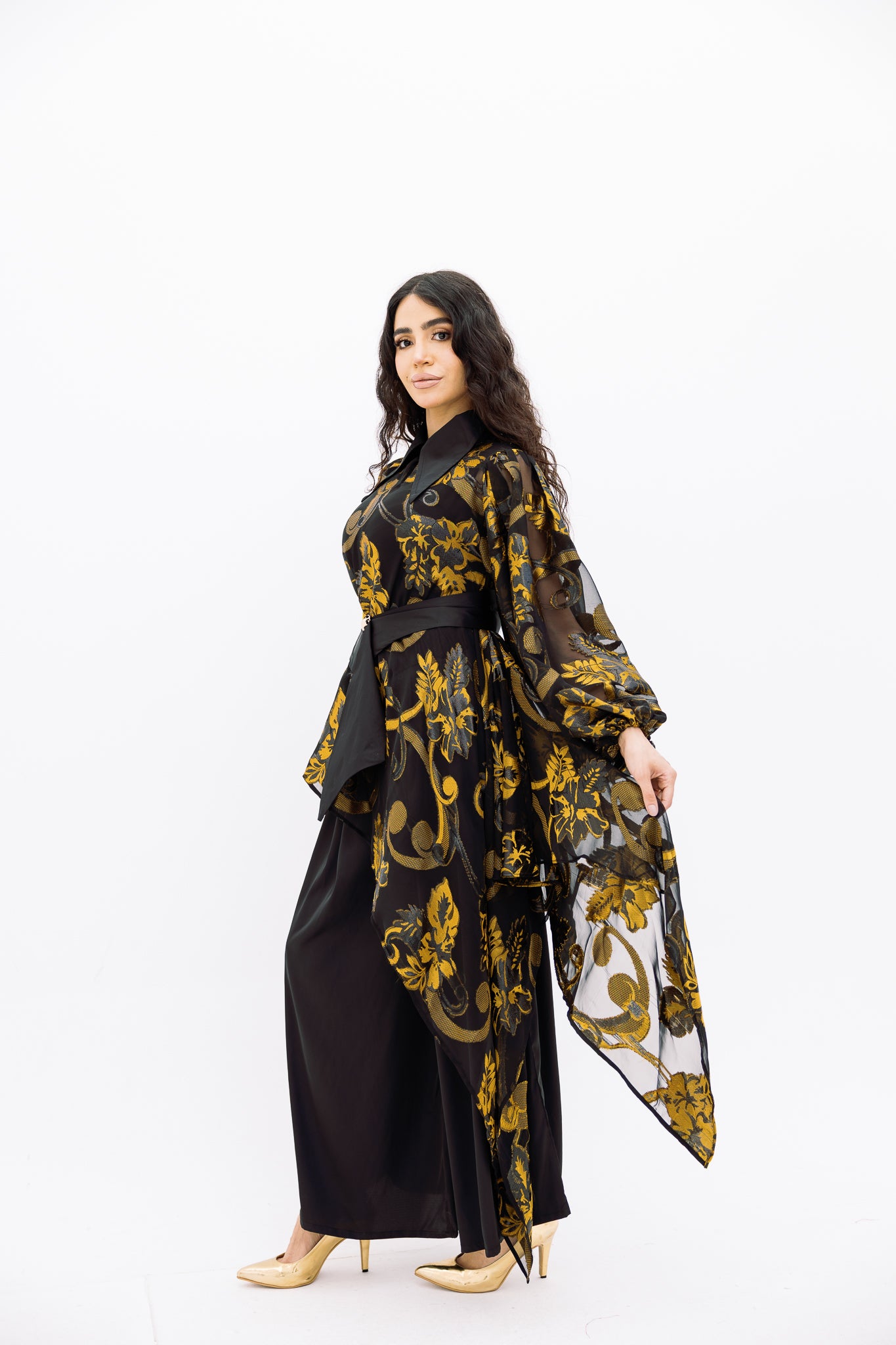 Floral Black Suit