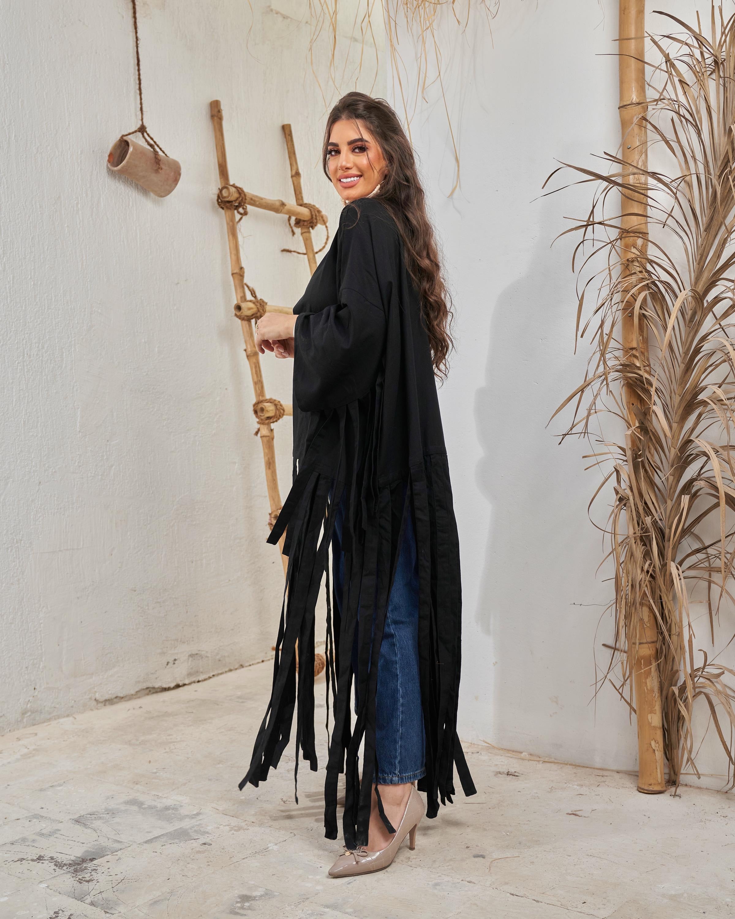 Black Fluffy Cardigan