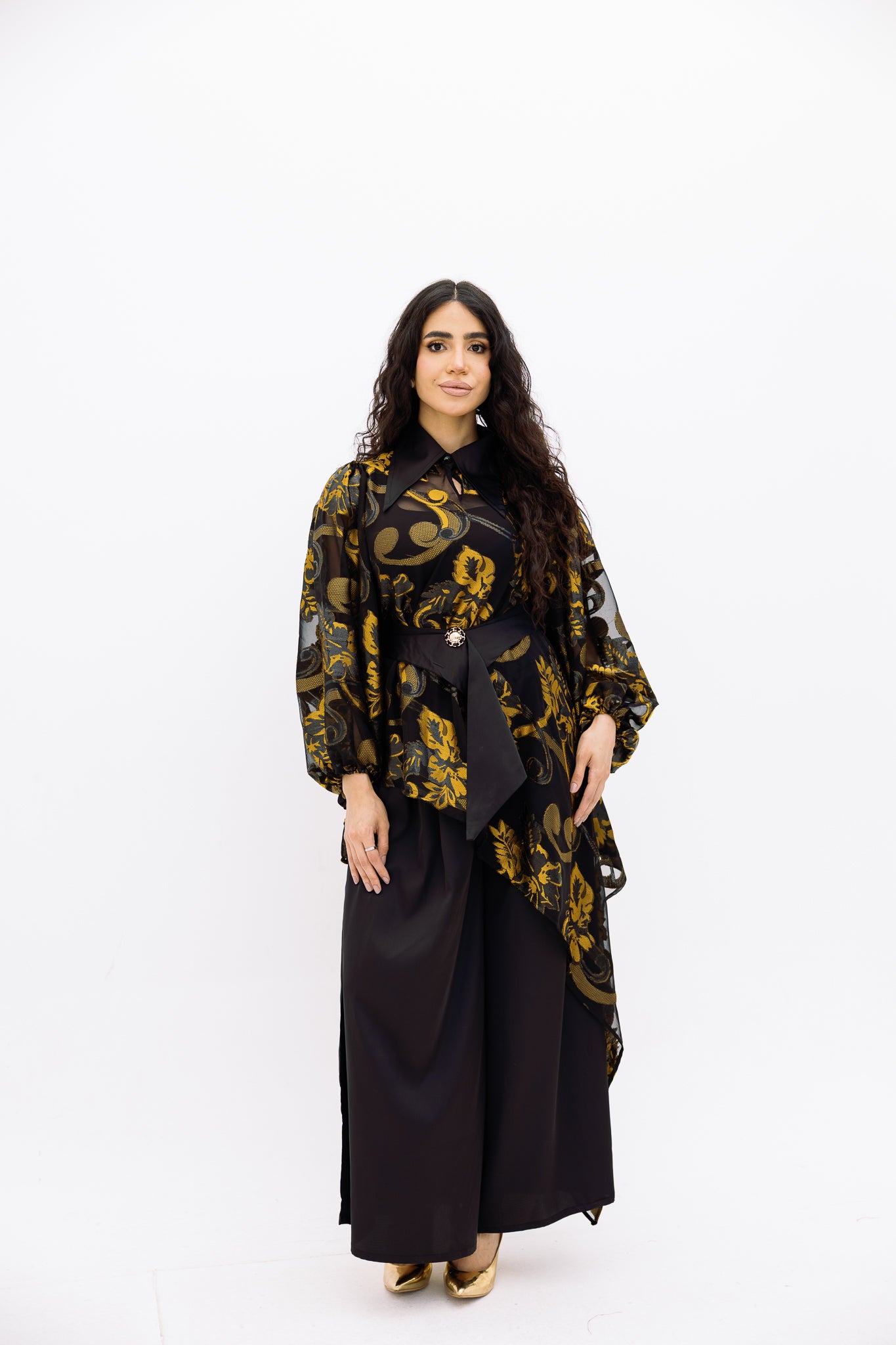 Floral Black Suit