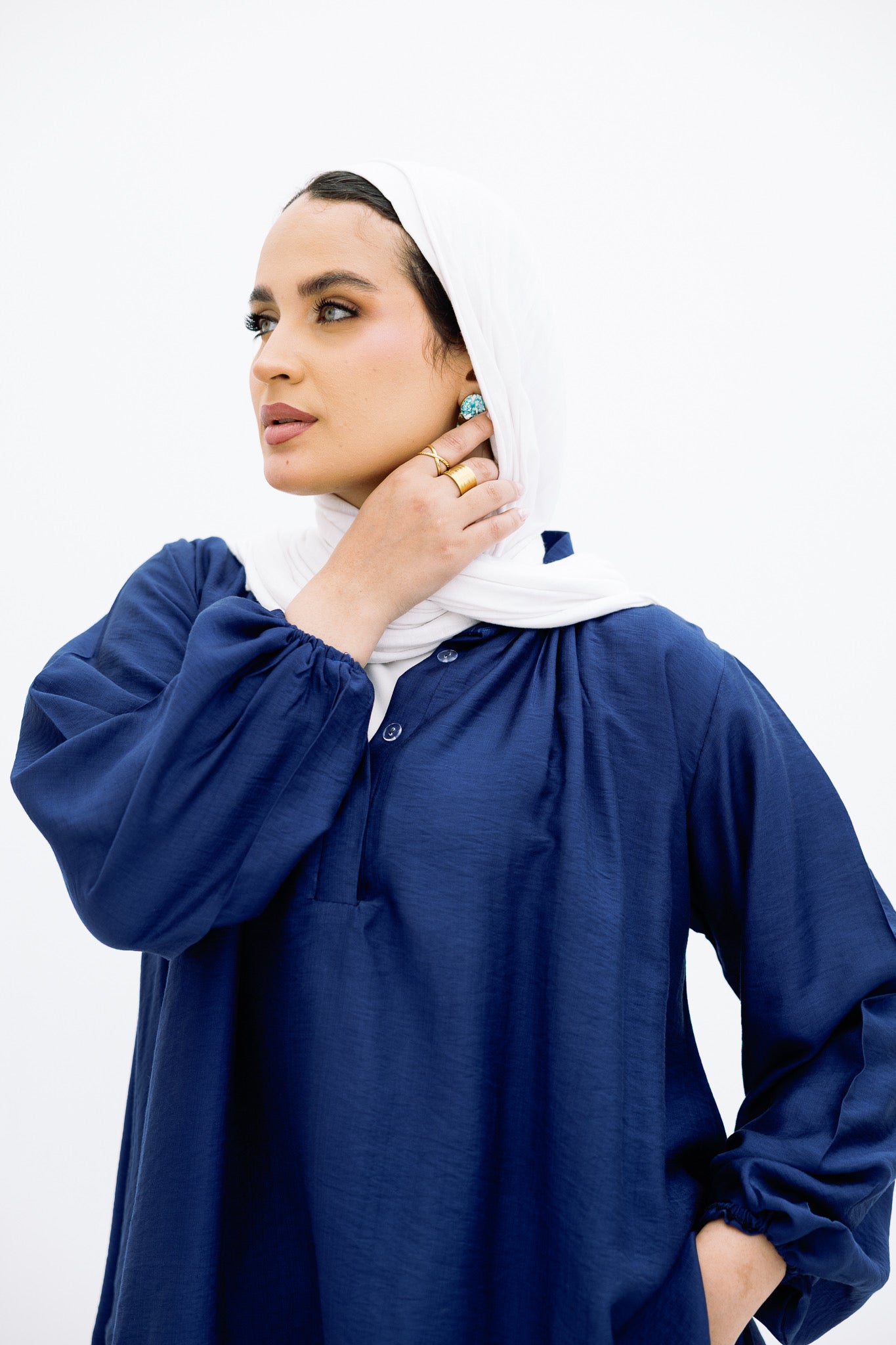 Navy Blue Basic Blouse