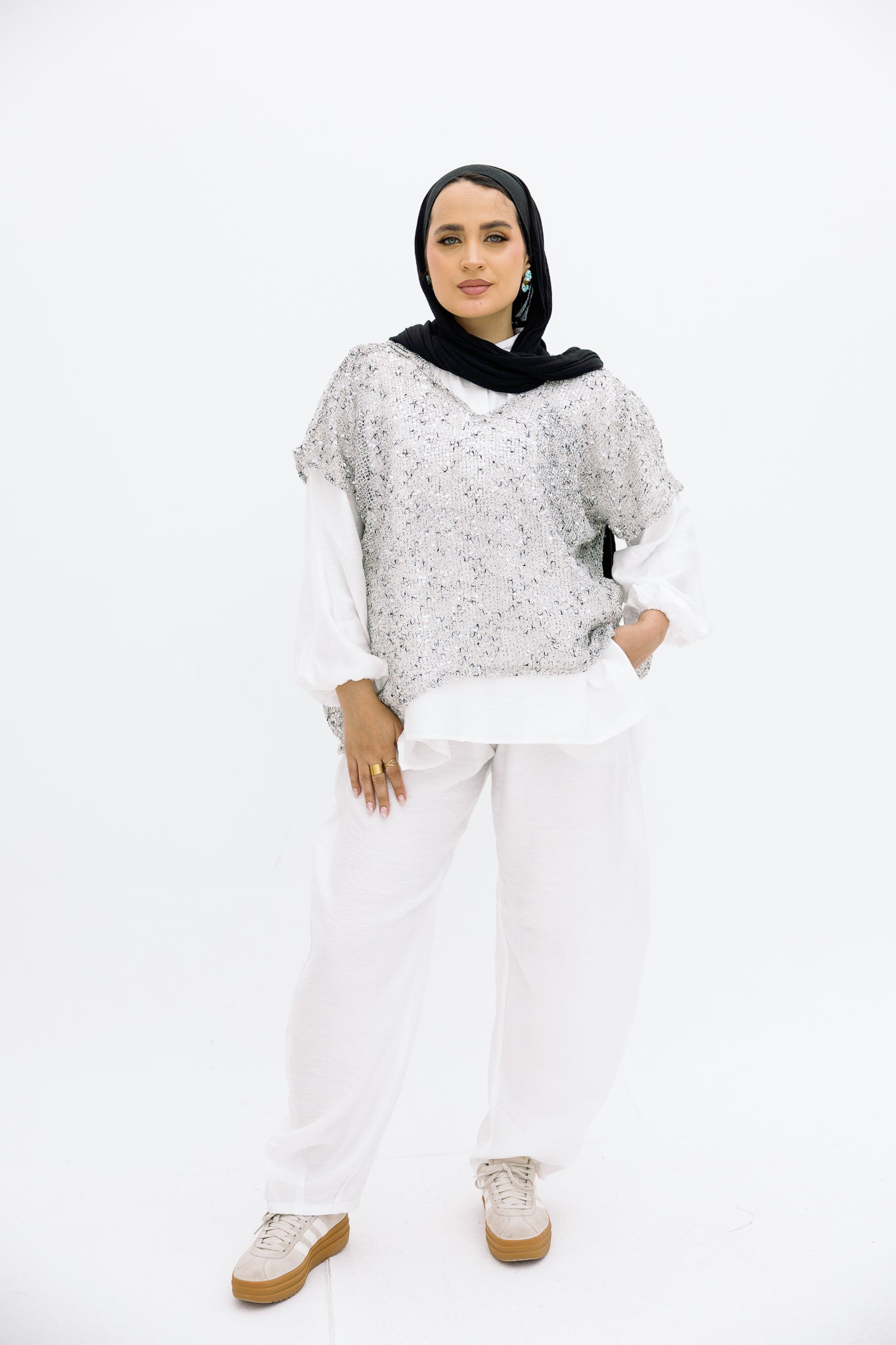 Mesh Silver Blouse
