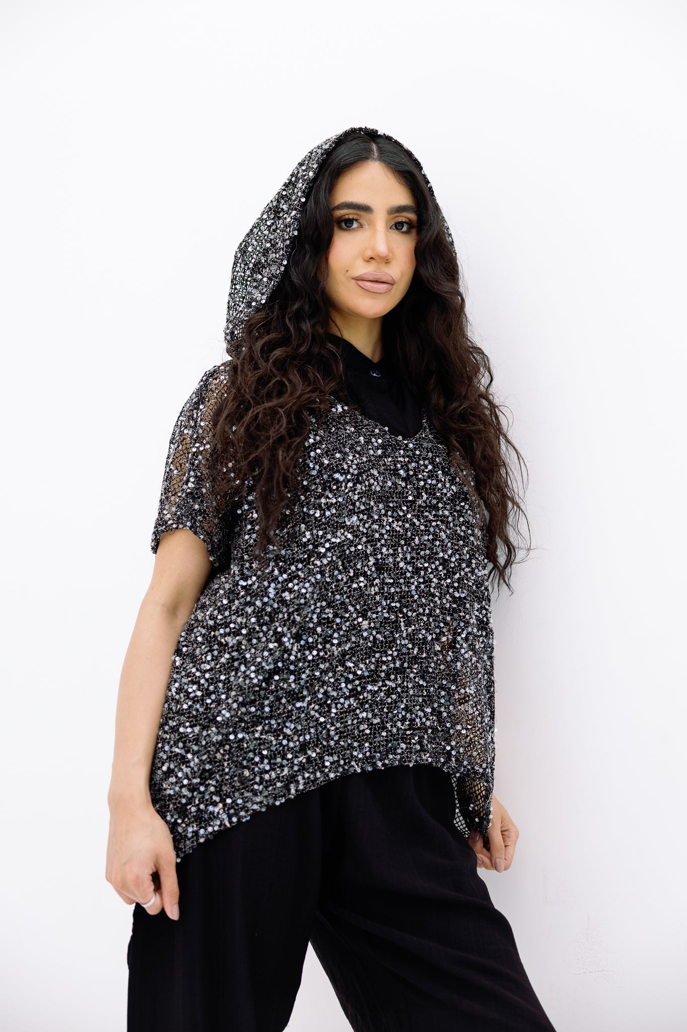 Mesh Black Blouse