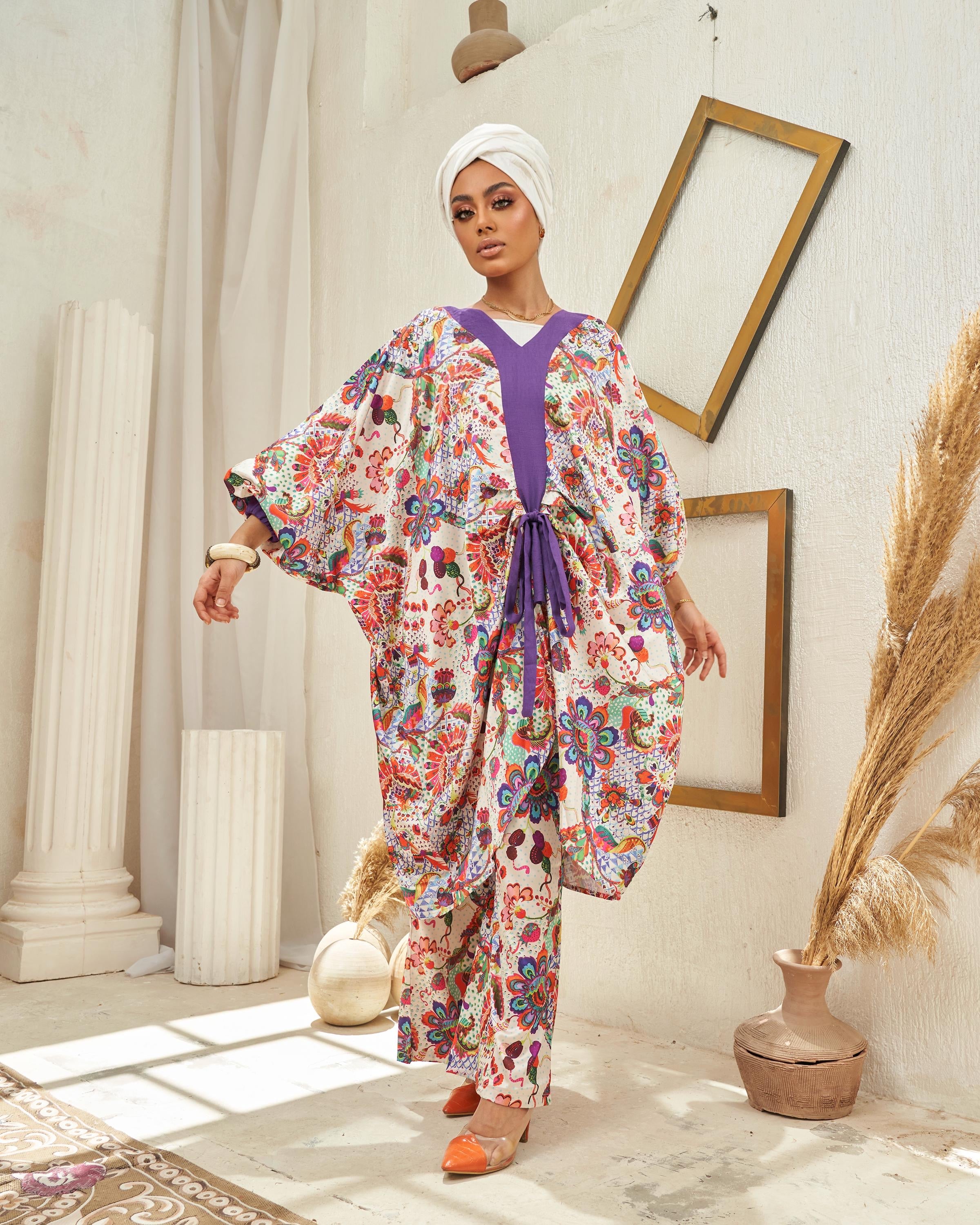 Violet Floral Suit