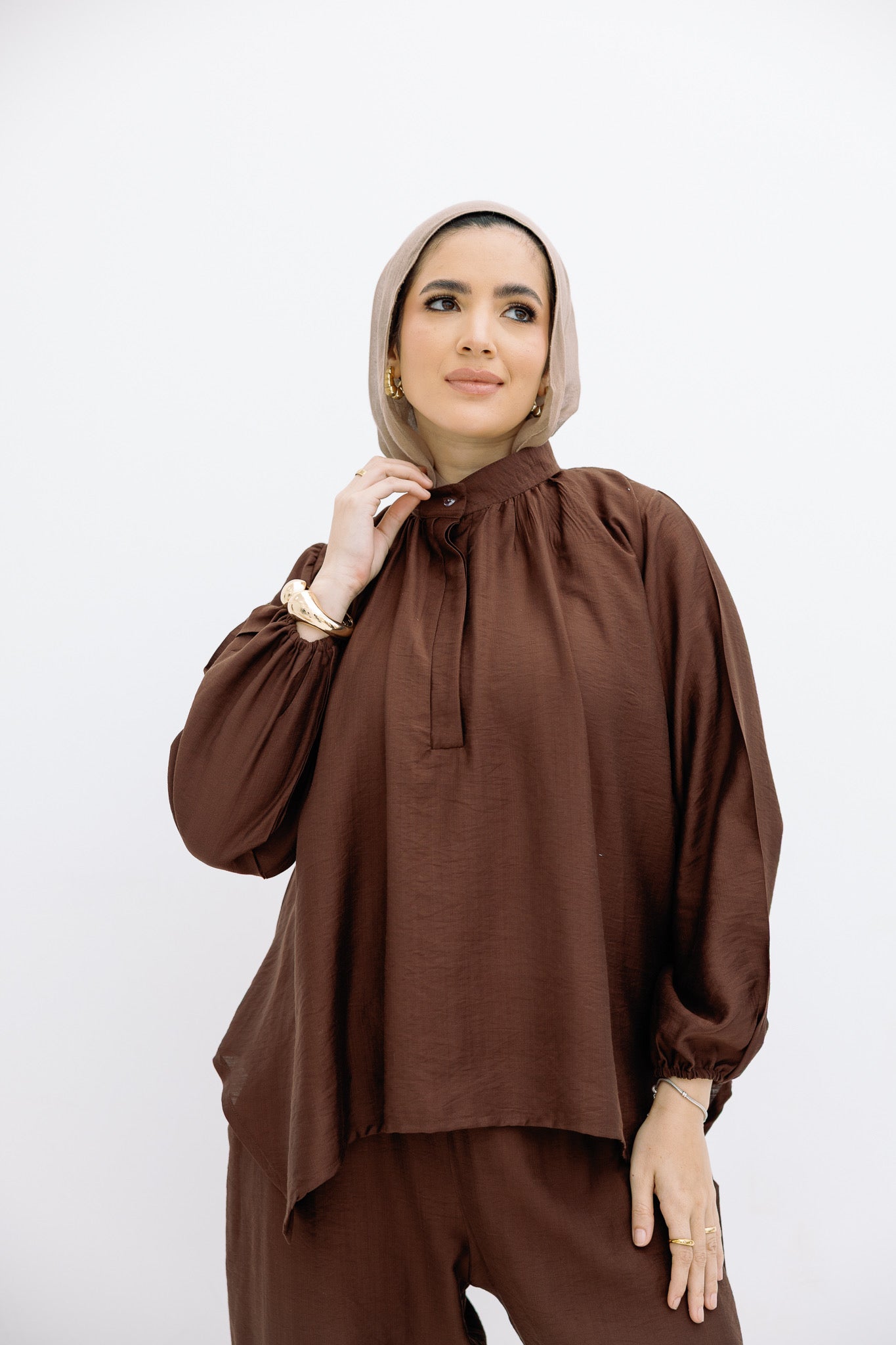 Brown Basic Blouse
