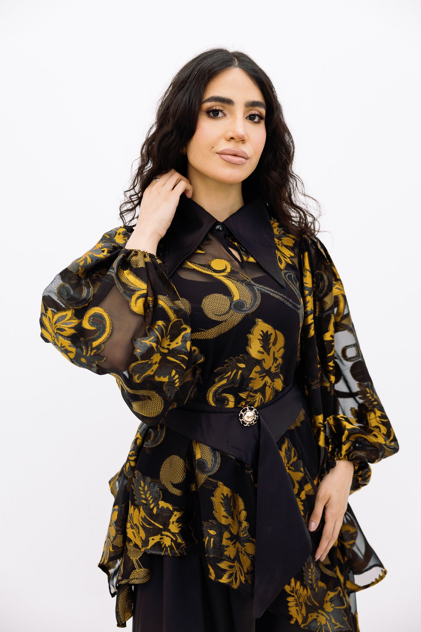 Floral Black Suit