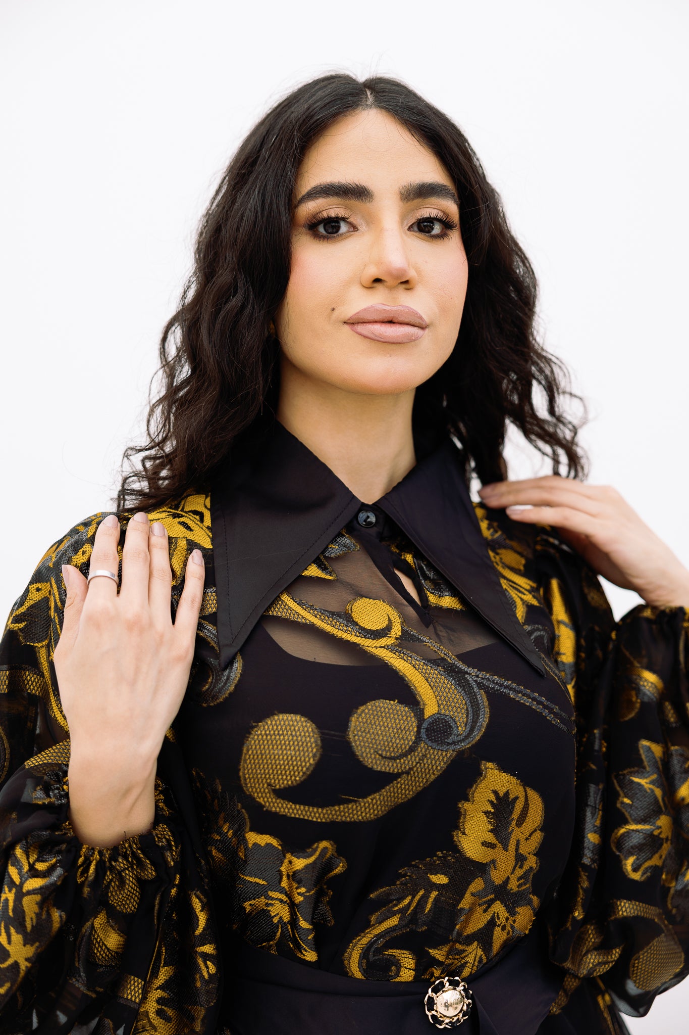 Floral Black Suit
