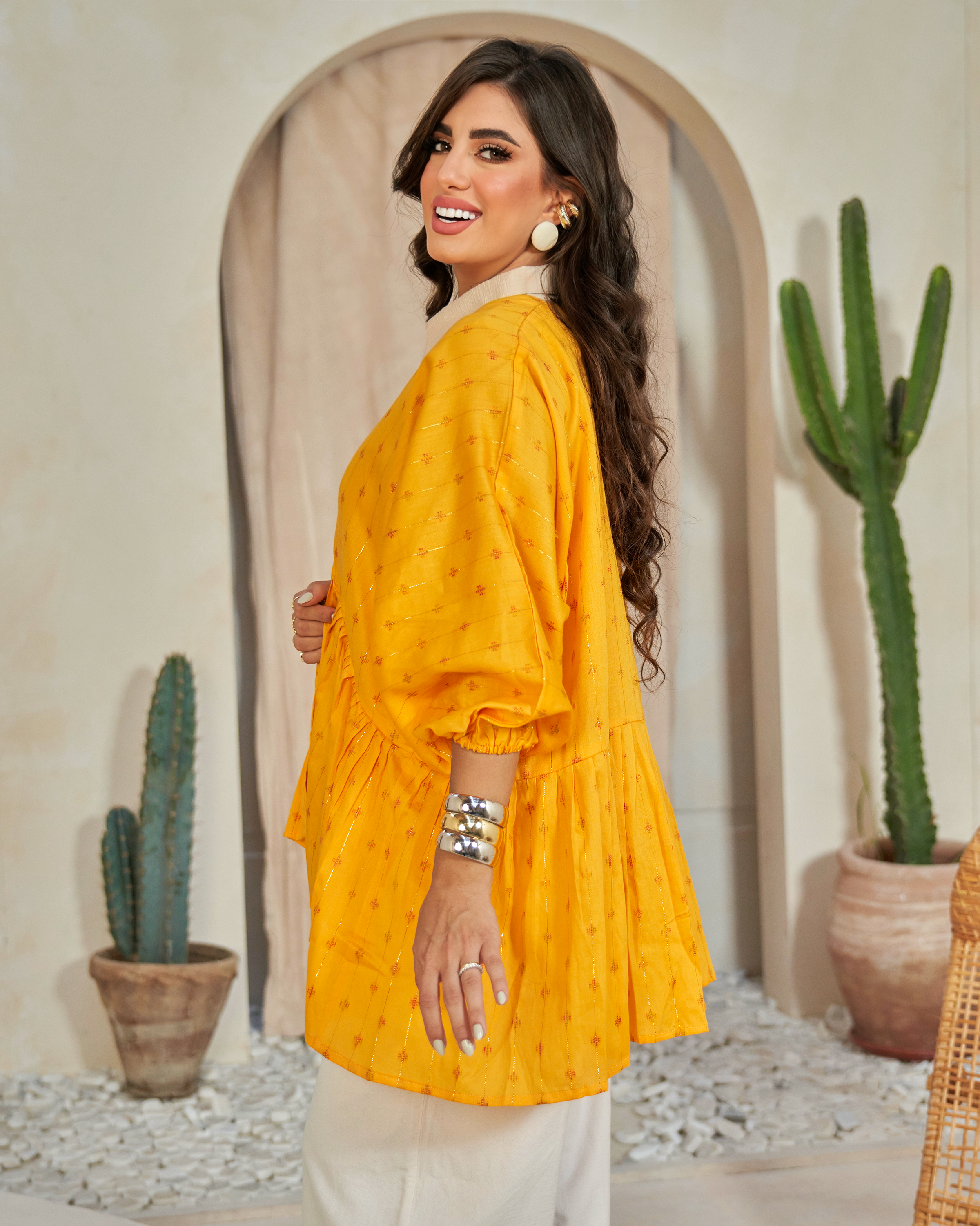 Mustard Yellow Ruffles cardigan